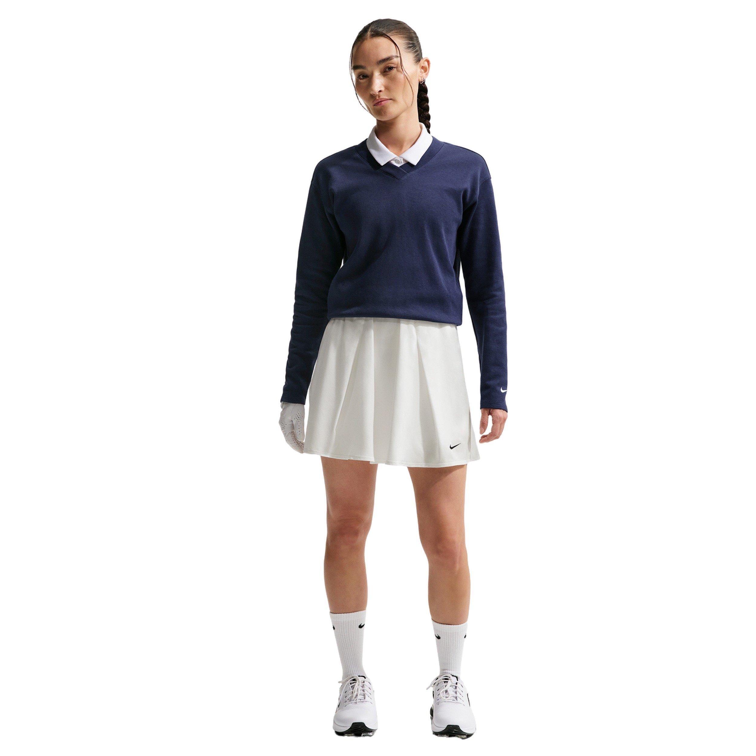 Nike Women's Golf Club Dri-FIT Flouncy Golf Skirt - OFF-WHITE/BLACK Thumbnail View 5
