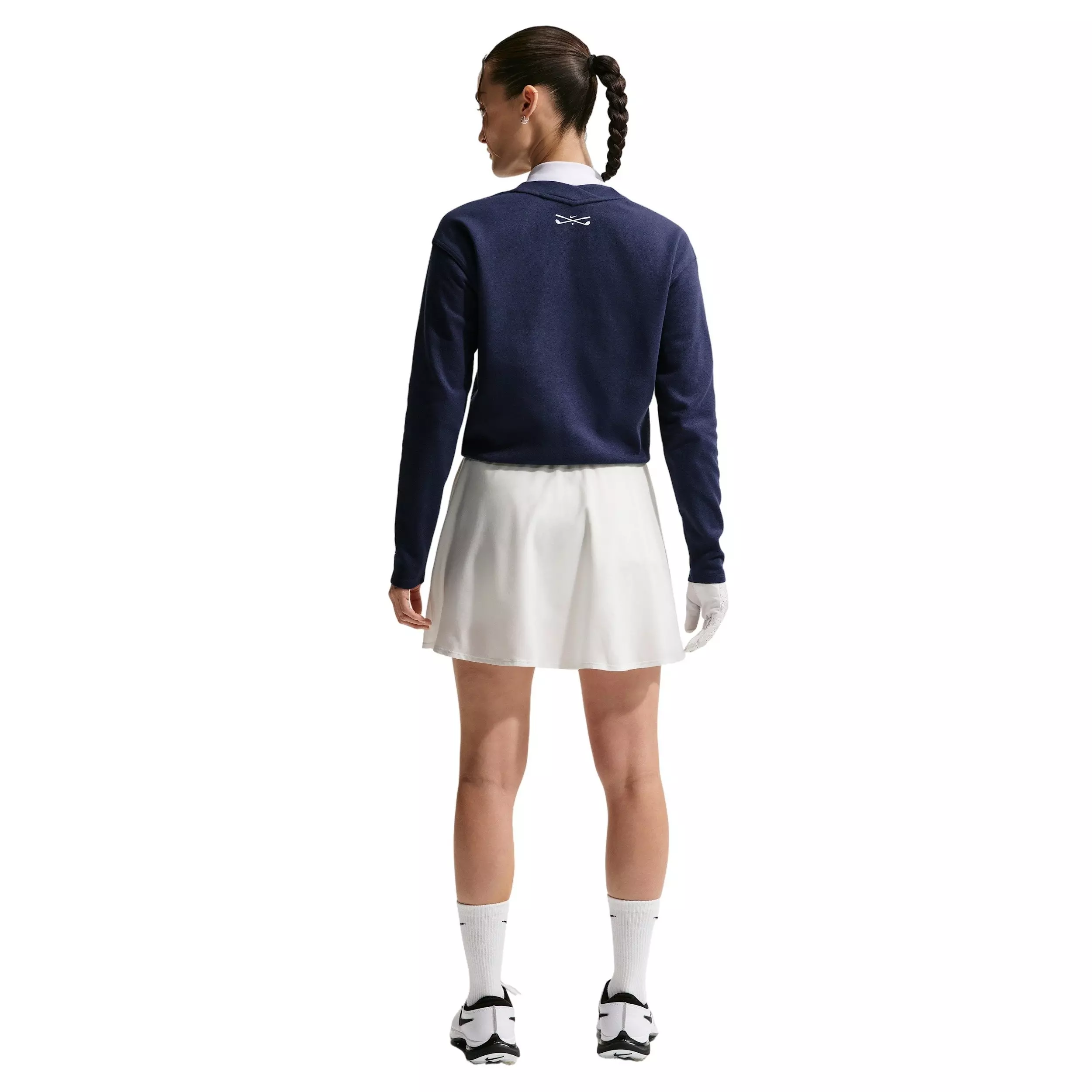 Nike Women's Golf Club Dri-FIT Flouncy Golf Skirt - OFF-WHITE/BLACK