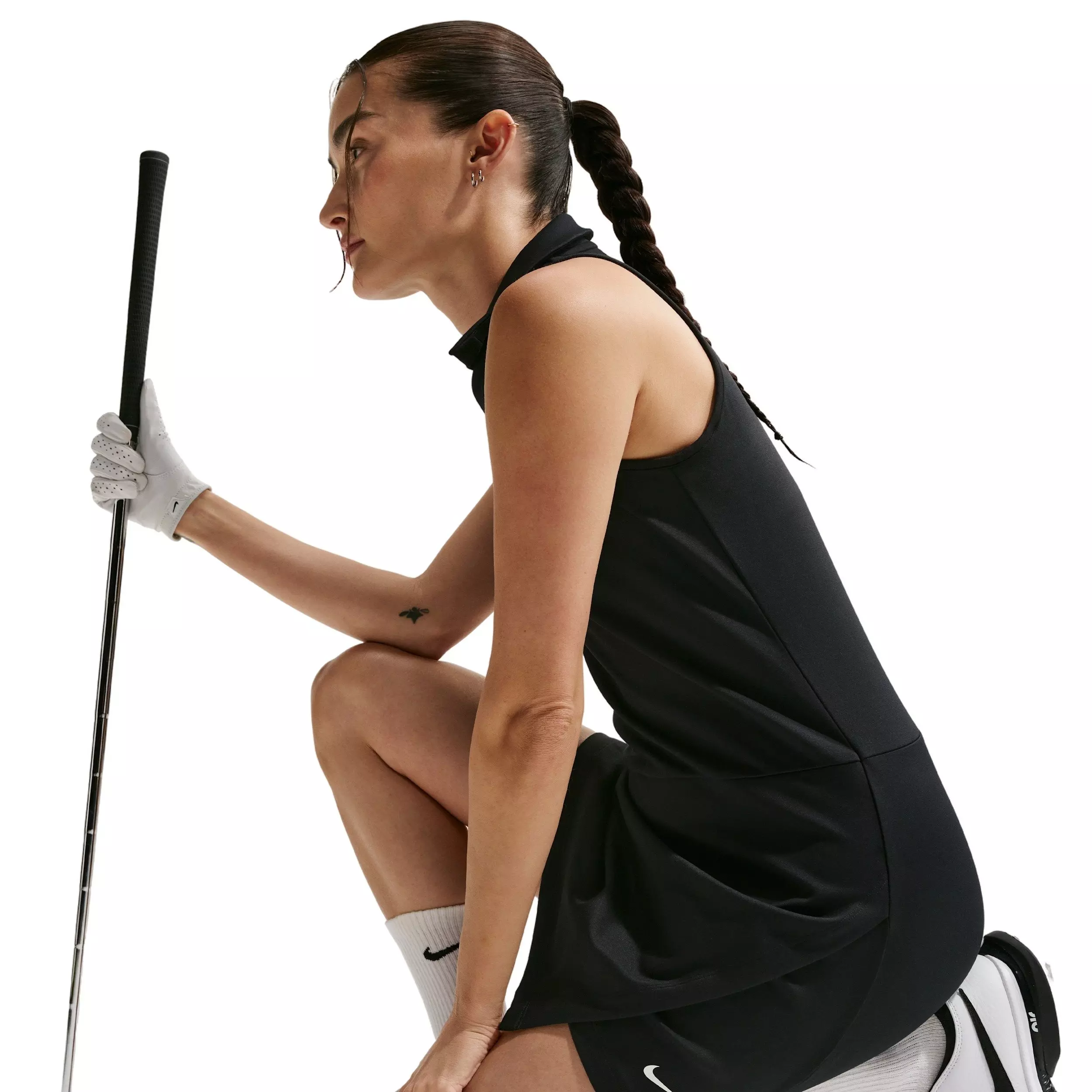 Nike Women's Golf Club Unlined Dri-FIT Golf Dress - BLACK/OFF-WHITE