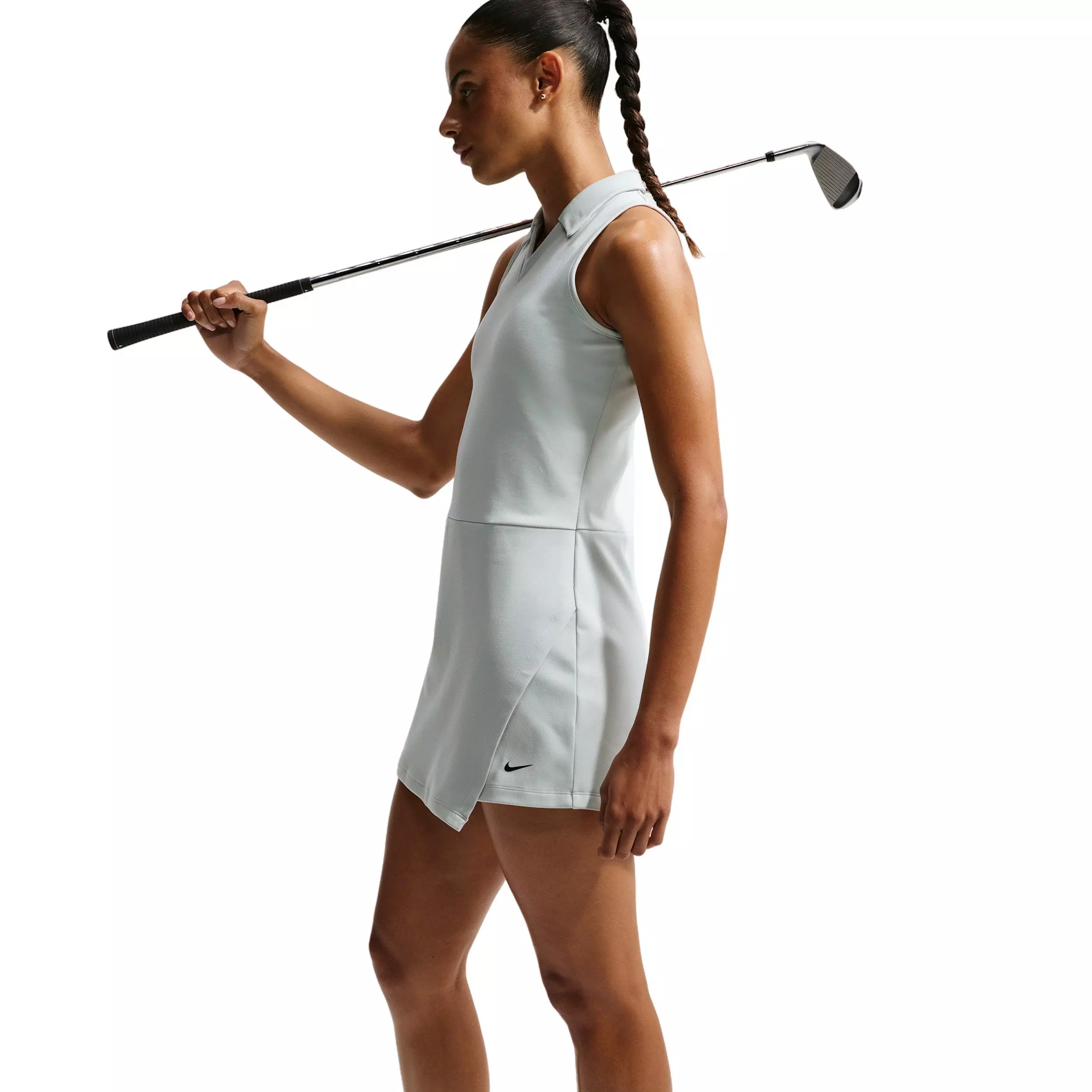 Nike Women's Golf Club Unlined Dri-FIT Golf Dress - SILVER/BLACK