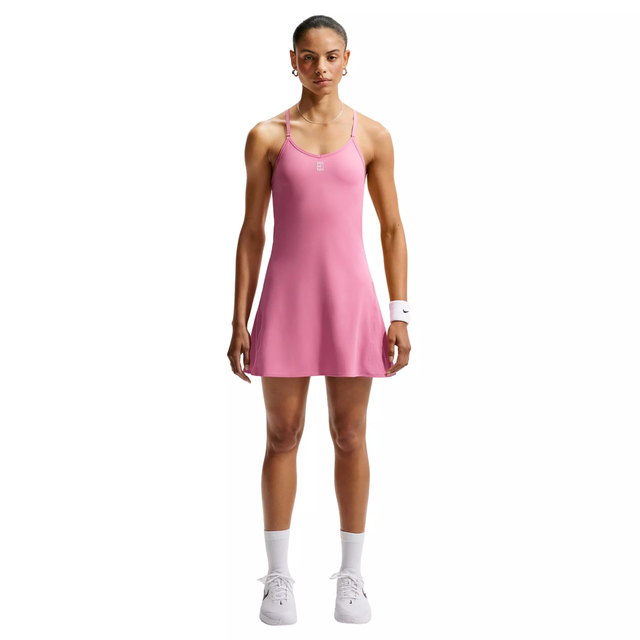 Nike Women's NikeCourt Advantage Dri-FIT Tennis Dress - PINK/WHITE