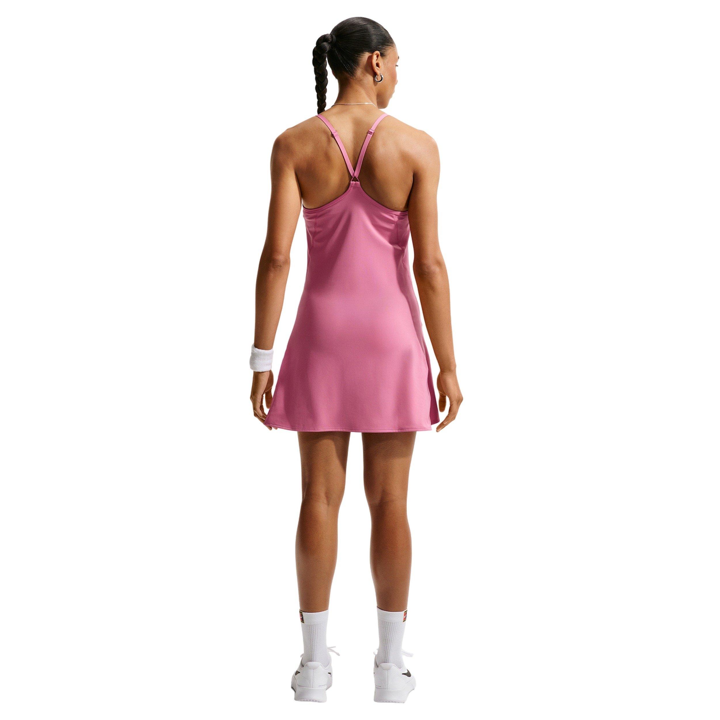 Nike Women's NikeCourt Advantage Dri-FIT Tennis Dress - PINK/WHITE Thumbnail View 2