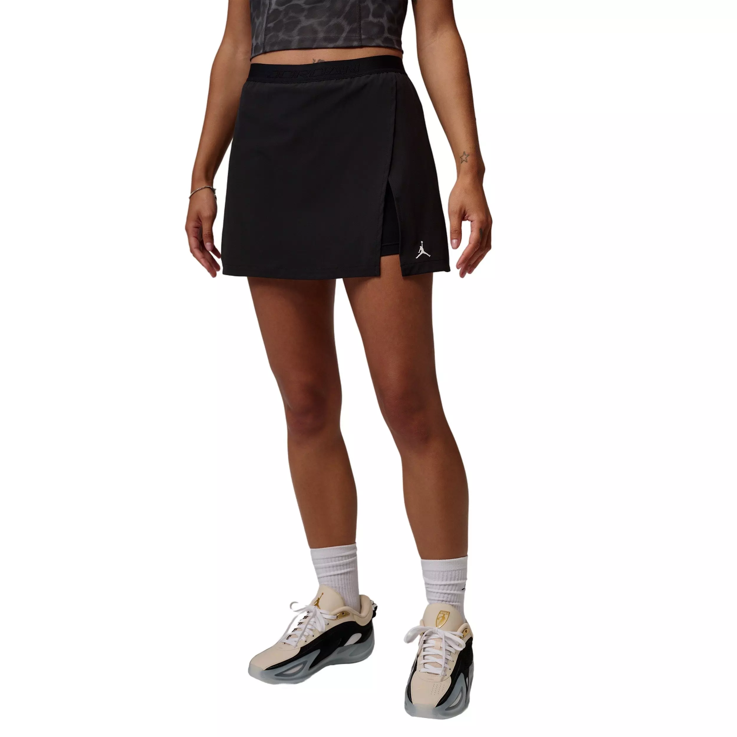 Jordan Women's Sport Essentials Dri-FIT Skirt - Black/White - BLACK/WHITE