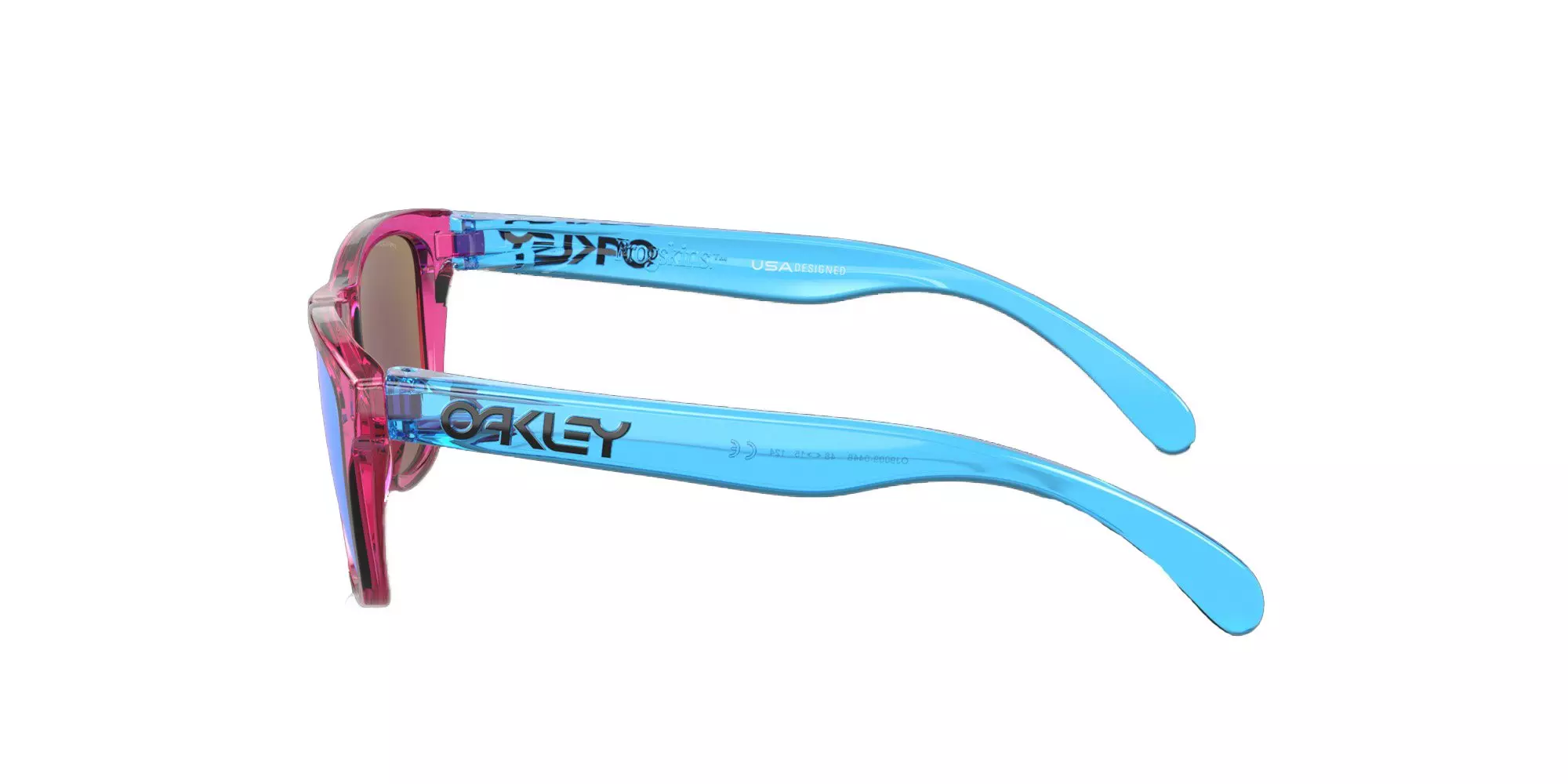Oakley Youth Frogskins XXS Prizm Sapphire Sunglasses - Acid Pink - PINK/BLUE