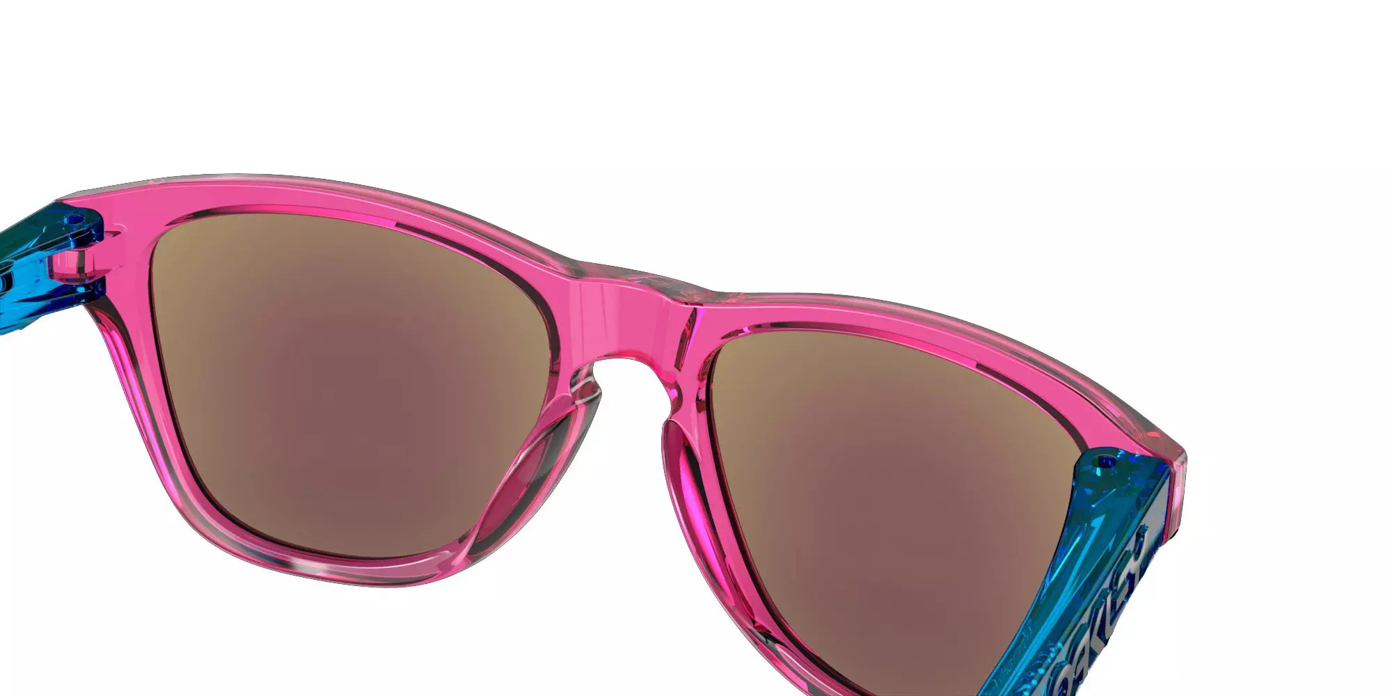Oakley Youth Frogskins XXS Prizm Sapphire Sunglasses - Acid Pink - PINK/BLUE