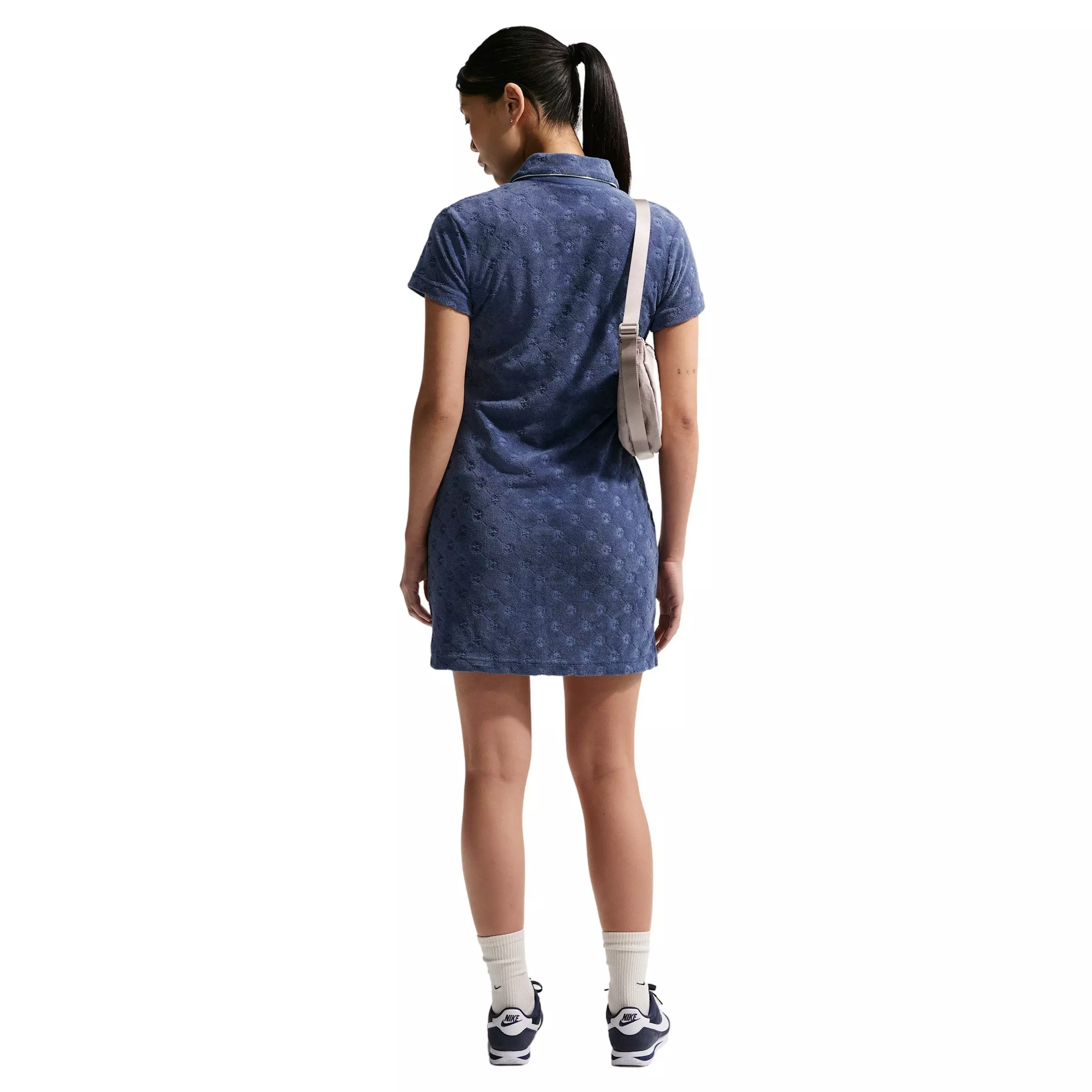 Nike Women's Sportswear Chill Terry Dress - NAVY/WHITE