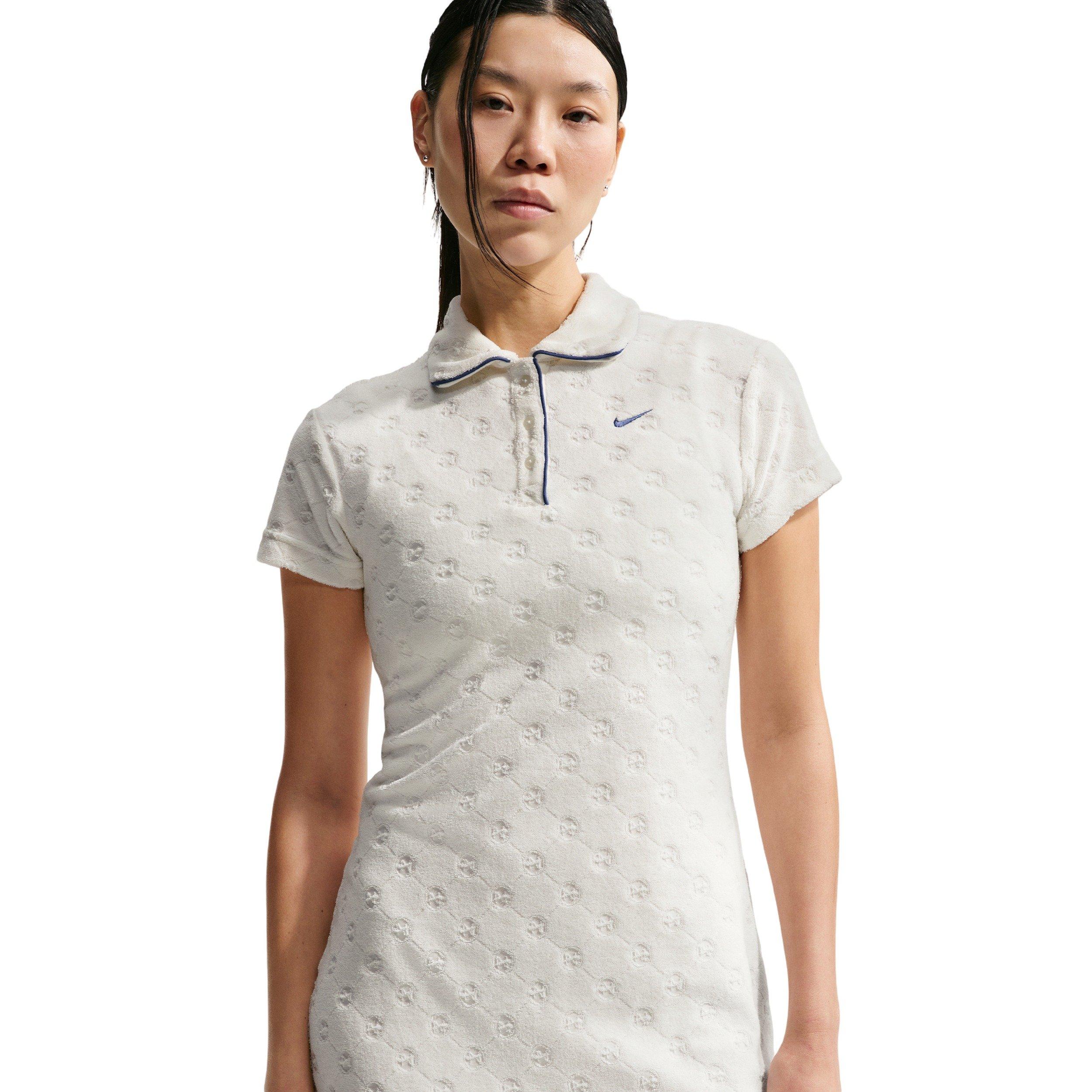 Nike Women's Sportswear Chill Terry Dress - WHITE/NAVY Thumbnail View 3