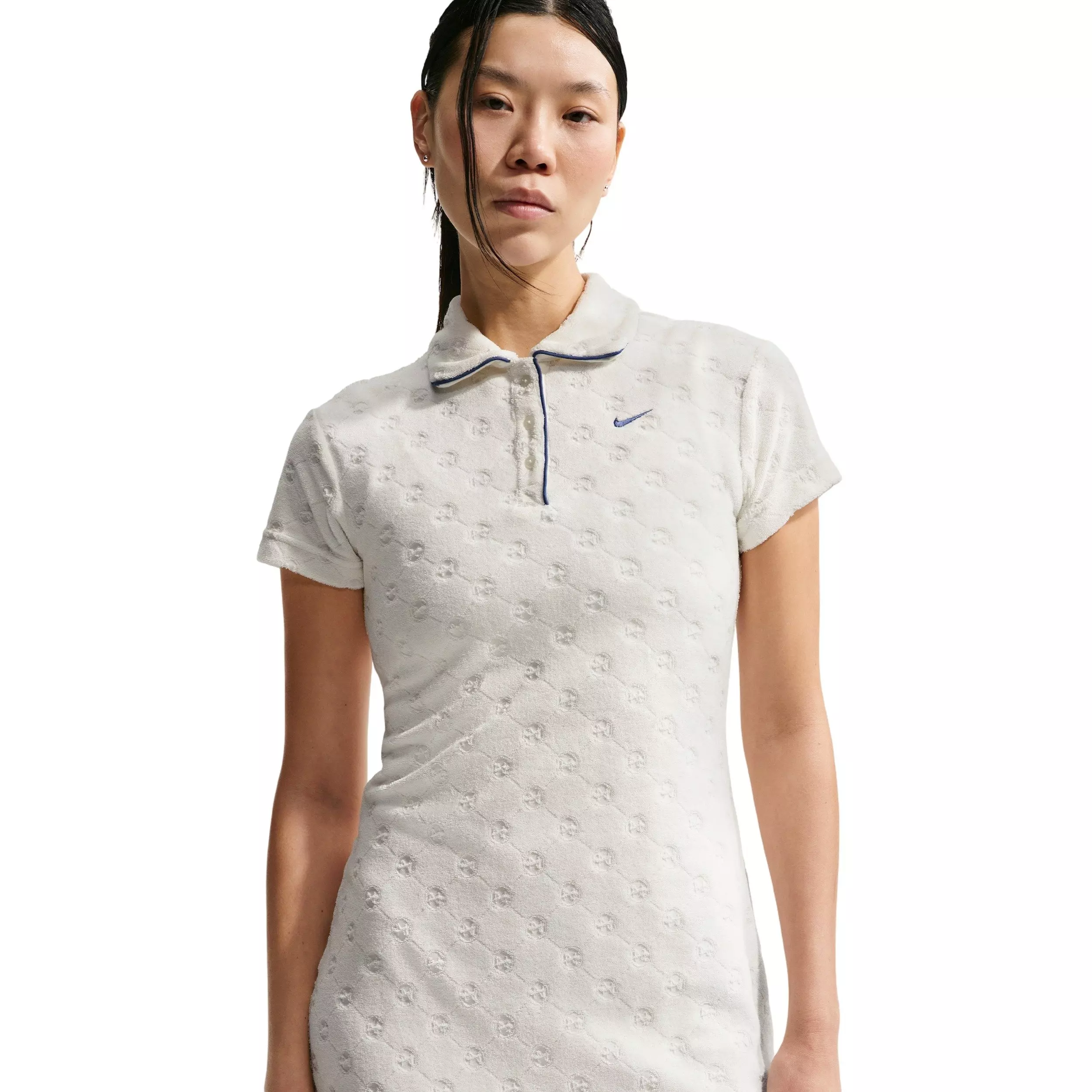 Nike Women's Sportswear Chill Terry Dress - WHITE/NAVY