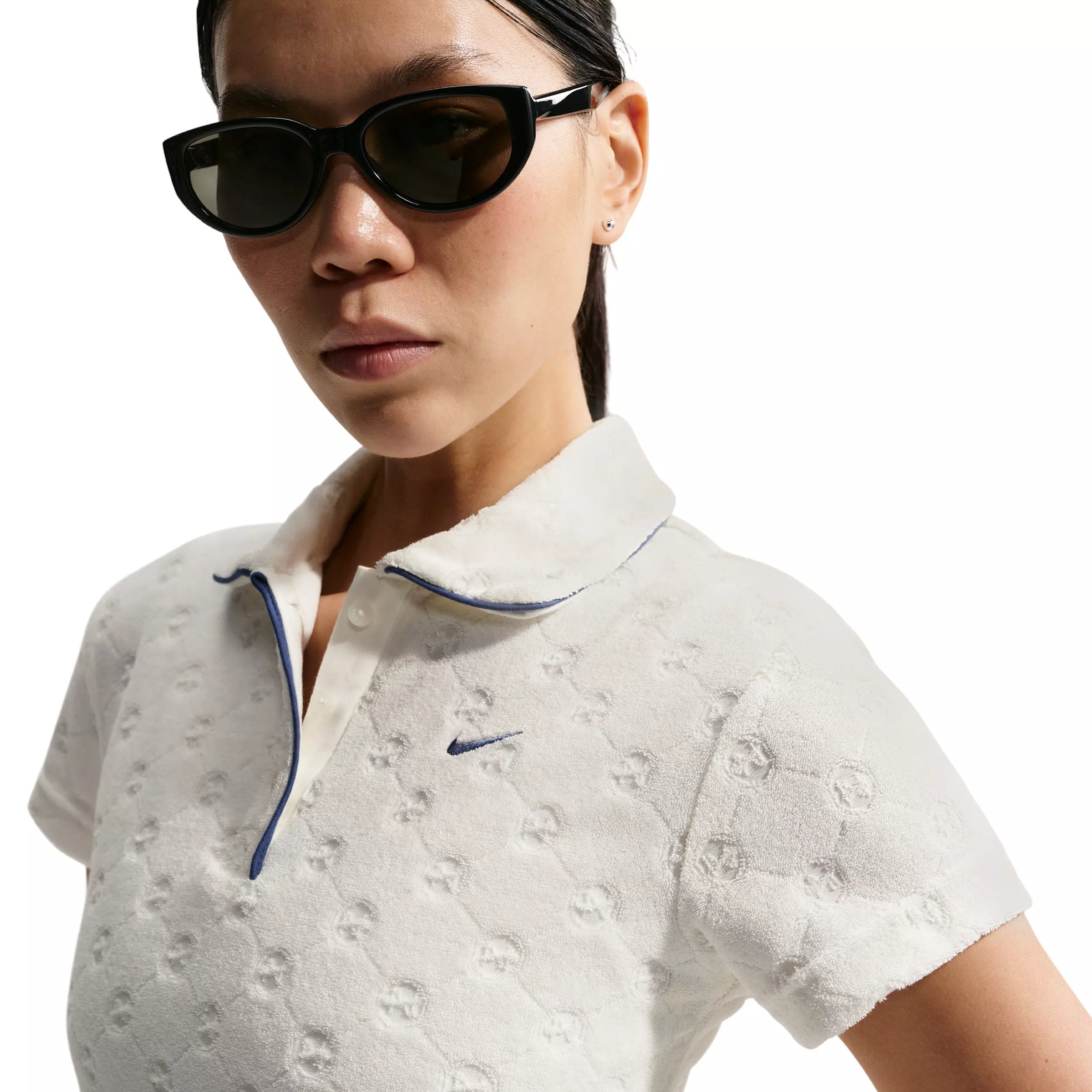 Nike Women's Sportswear Chill Terry Dress - WHITE/NAVY