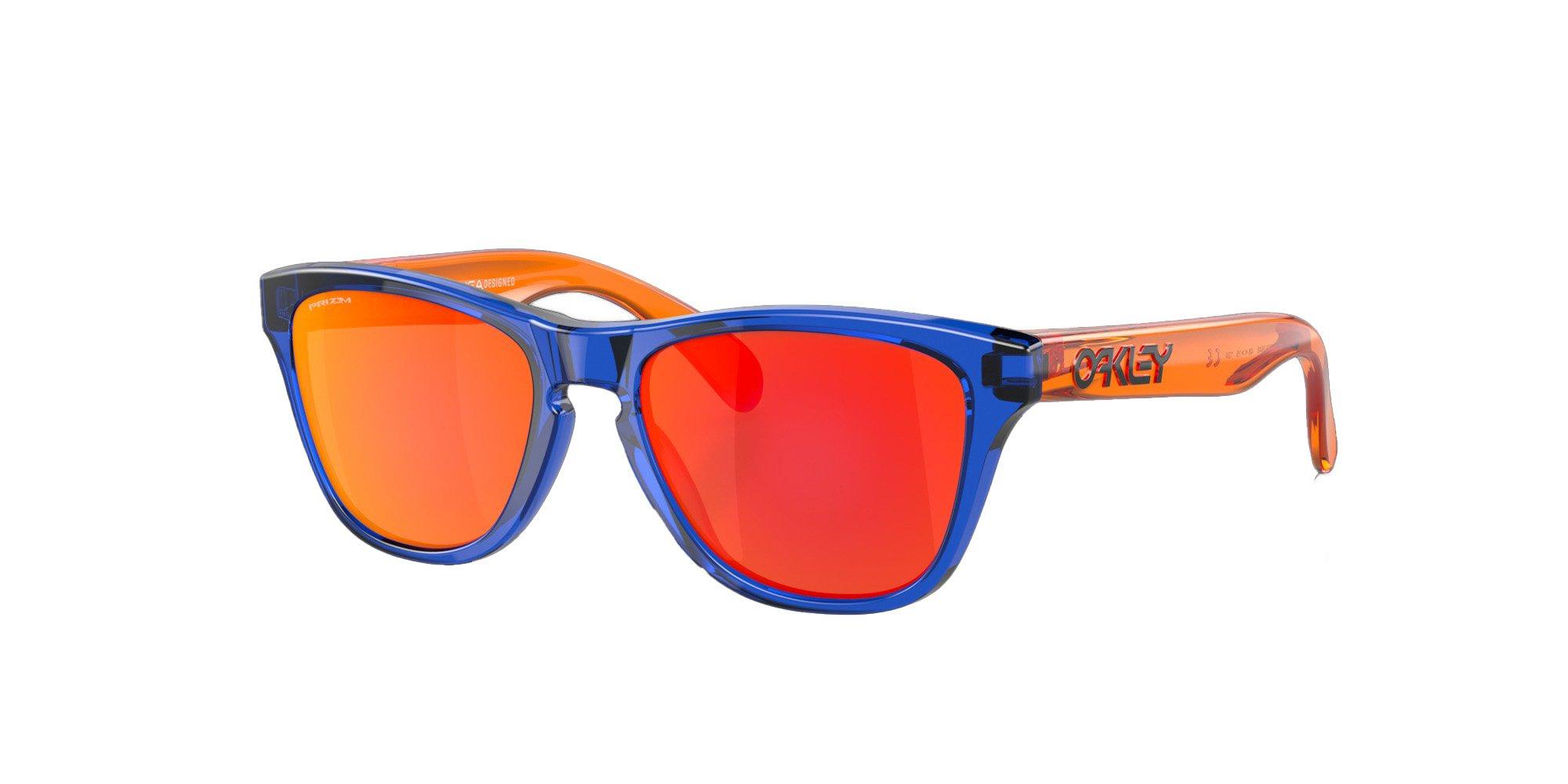 Oakley Youth Frogskins XXS Prizm Ruby Sunglasses &ndash; Crystal Blue - BLUE/RED Thumbnail View 1