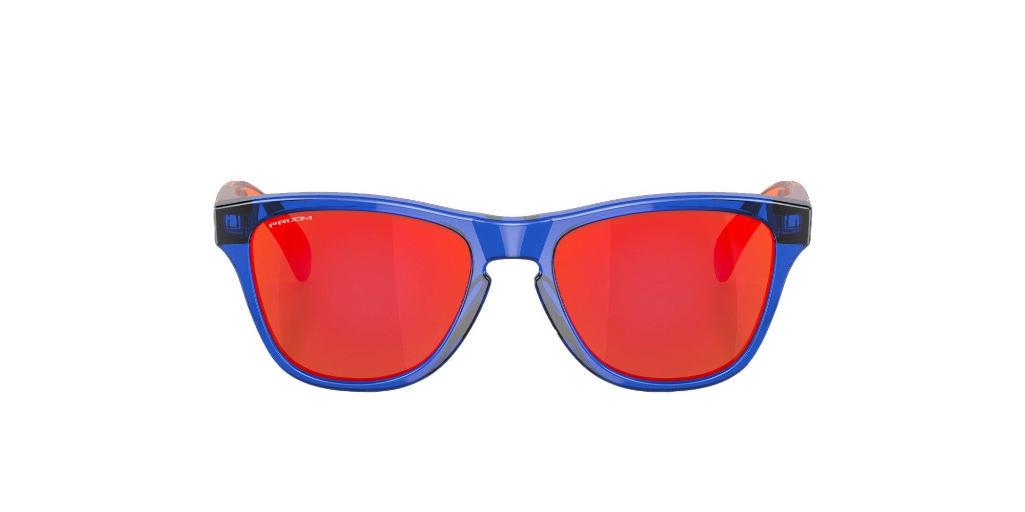 Oakley Frogskins XXS Sunglasses (Youth Fit) - Prizm Ruby Lenses and Crystal Blue Frame