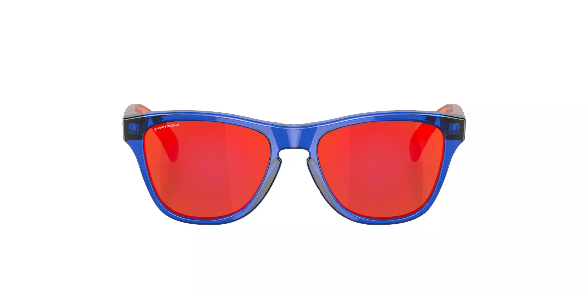 Oakley Frogskins XXS Sunglasses (Youth Fit) - Prizm Ruby Lenses and Crystal Blue Frame - BLUE/RED