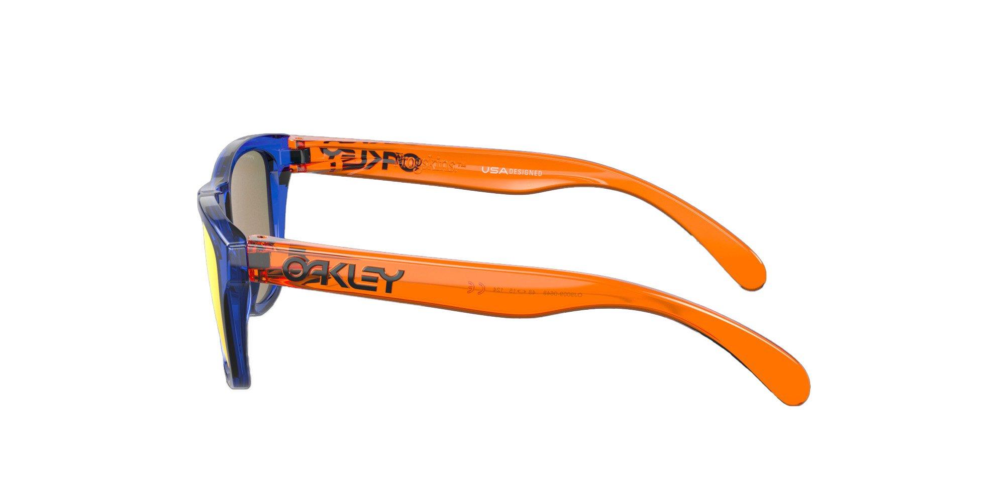 Oakley Frogskins XXS Sunglasses (Youth Fit) - Prizm Ruby Lenses and Crystal Blue Frame