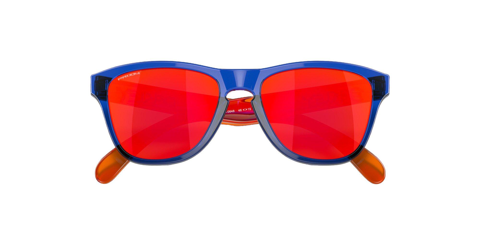 Oakley Frogskins XXS Sunglasses (Youth Fit) - Prizm Ruby Lenses and Crystal Blue Frame