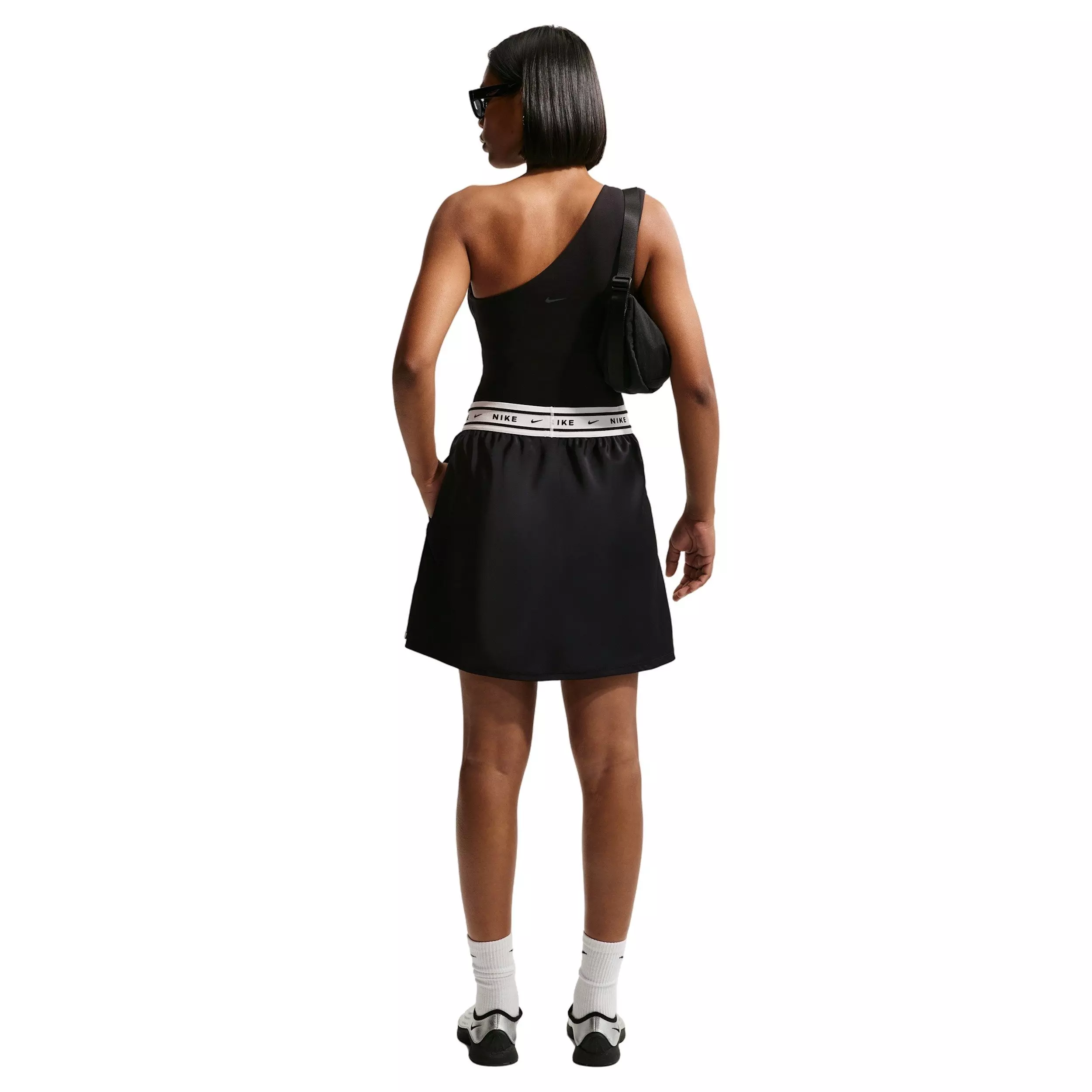 Nike Women's Sportswear Satin Skirt - BLACK/OFF-WHITE