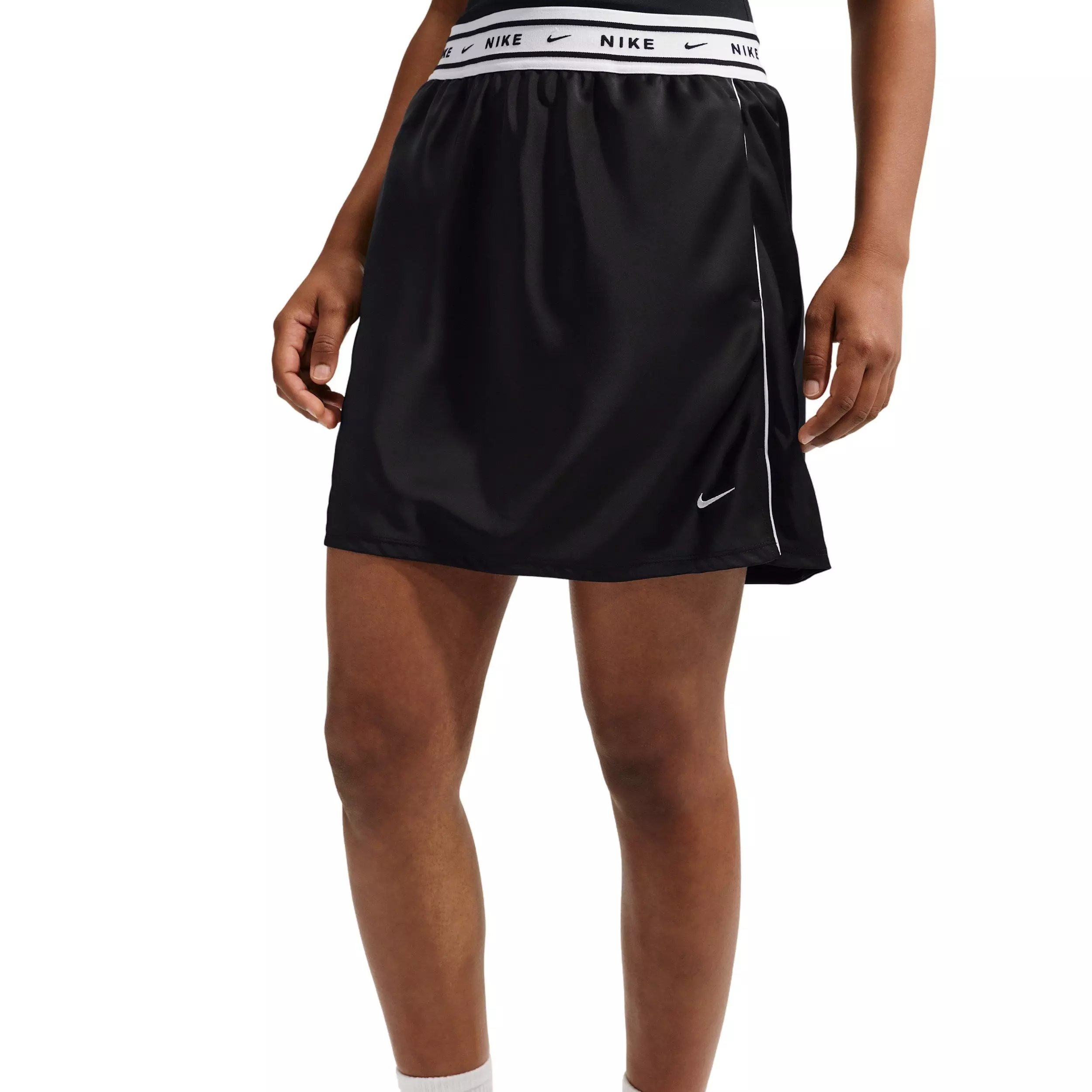 Nike Women's Sportswear Satin Skirt - BLACK/OFF-WHITE
