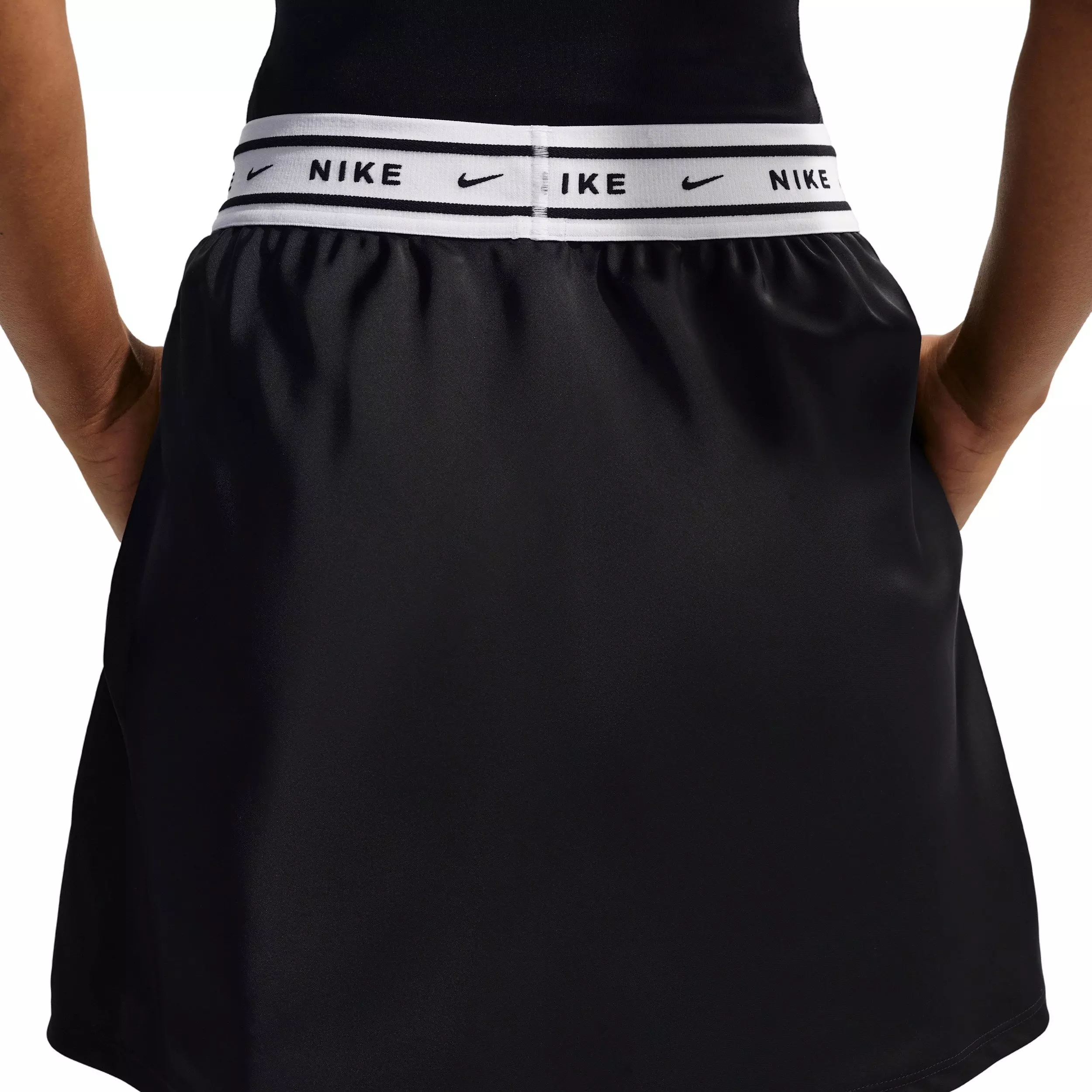 Nike Women's Sportswear Satin Skirt - BLACK/OFF-WHITE