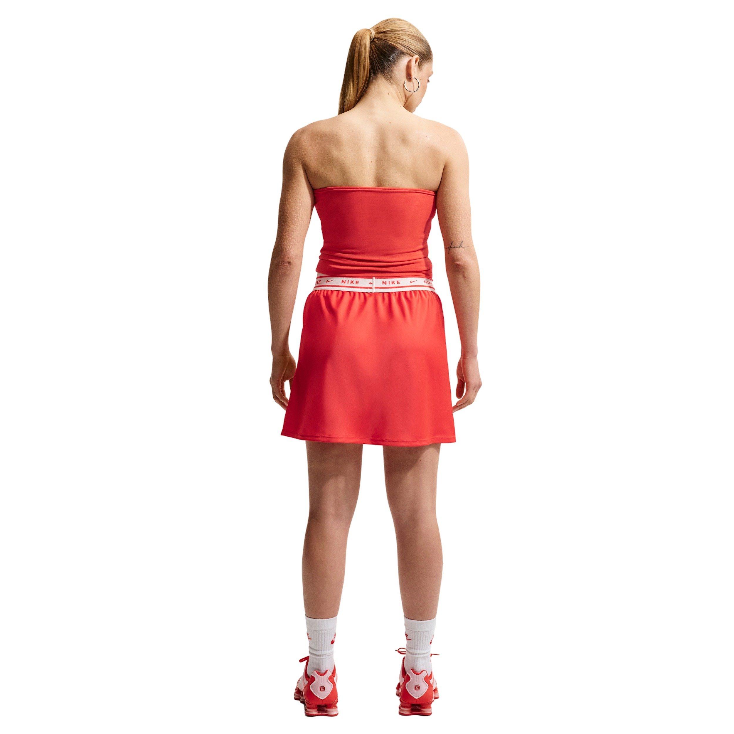 Nike Women's Sportswear Satin Skirt - CRIMSON Thumbnail View 2