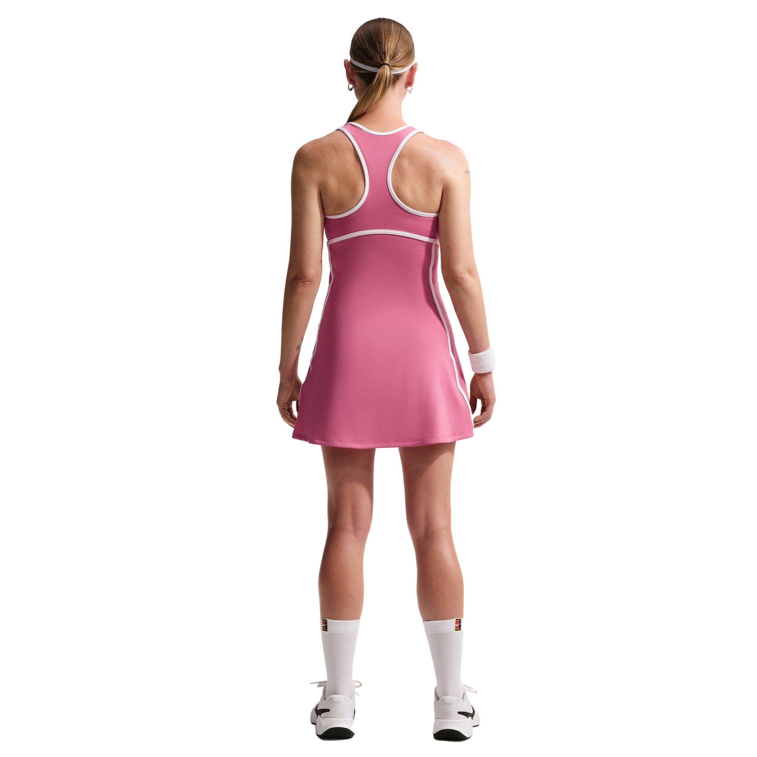 Nike Women's NikeCourt Advantage Dri-FIT Tennis Dress - Pink/White - PINK/WHITE Thumbnail View 2