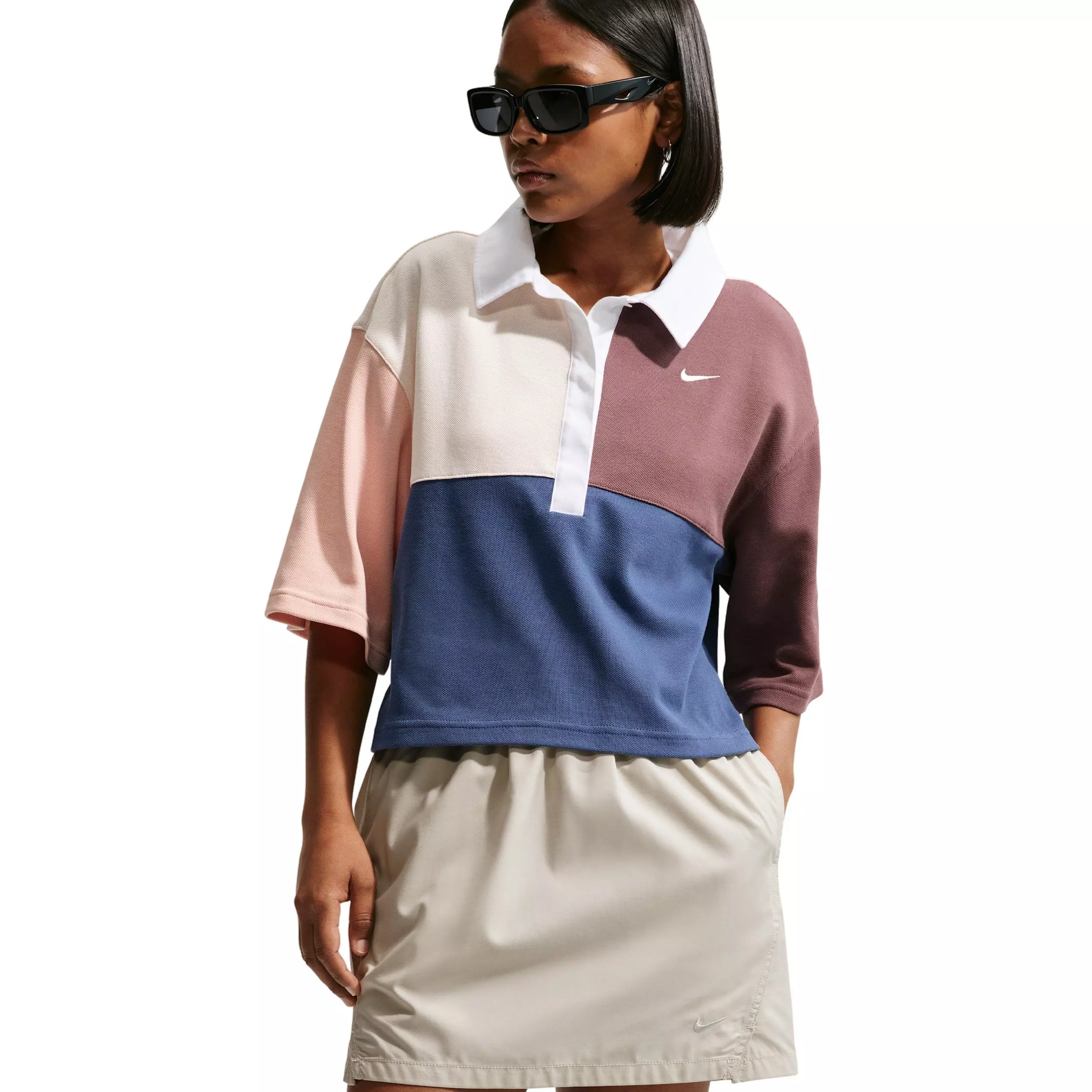 Nike Women's Sportswear Loose Woven Skirt - BEIGE