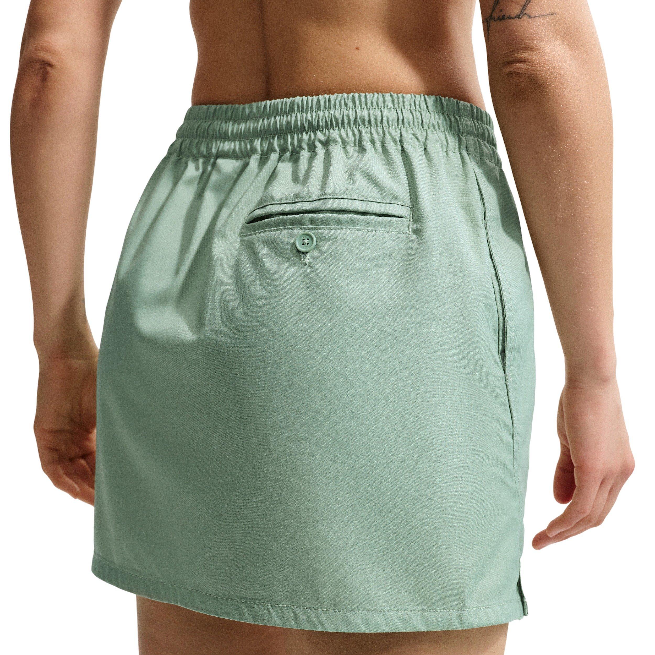 Nike Women's Sportswear Loose Woven Skirt - GREEN/GREY Thumbnail View 4