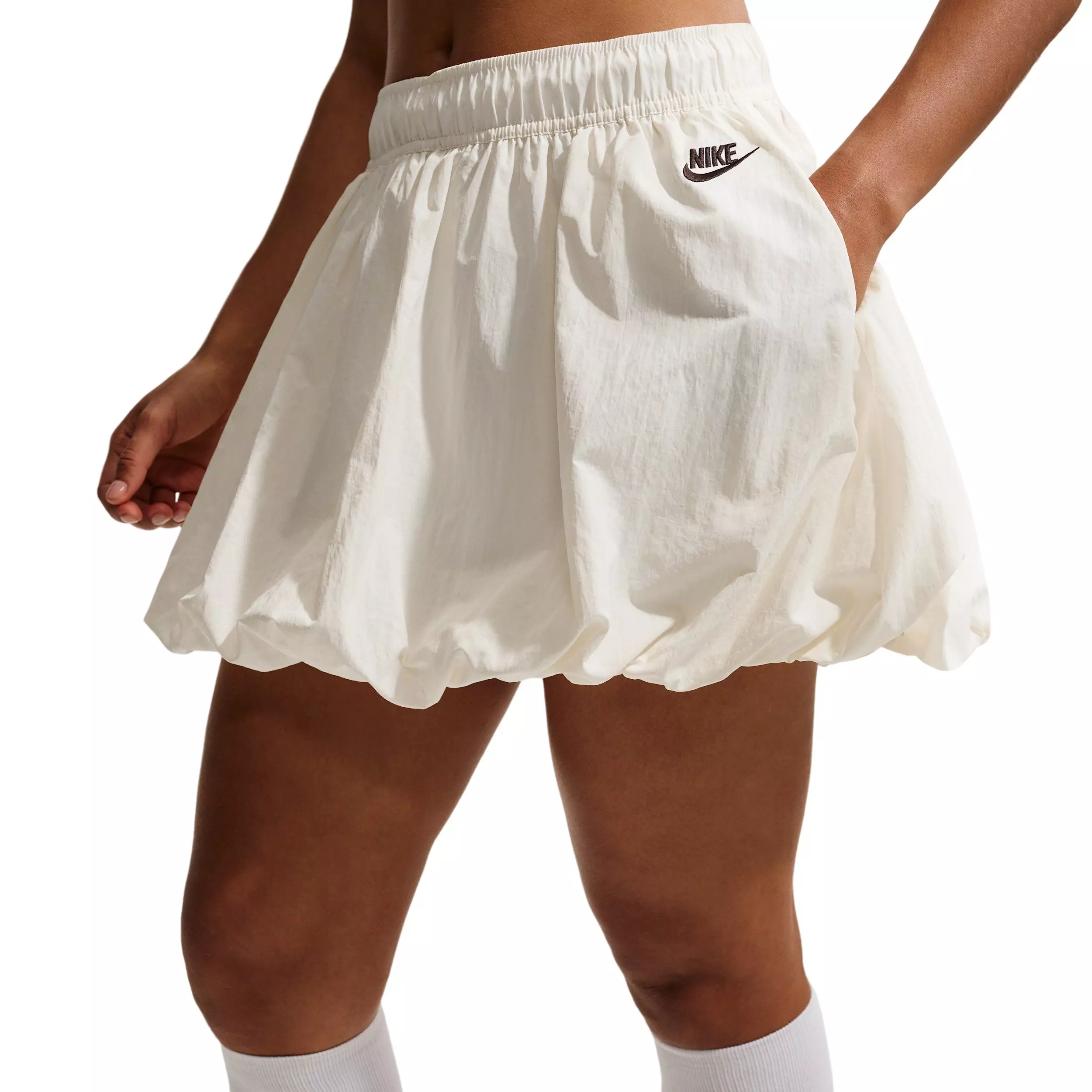 Nike Women's Sportswear Loose Bubble Skirt - Off-White/Black - OFF-WHITE/BLACK