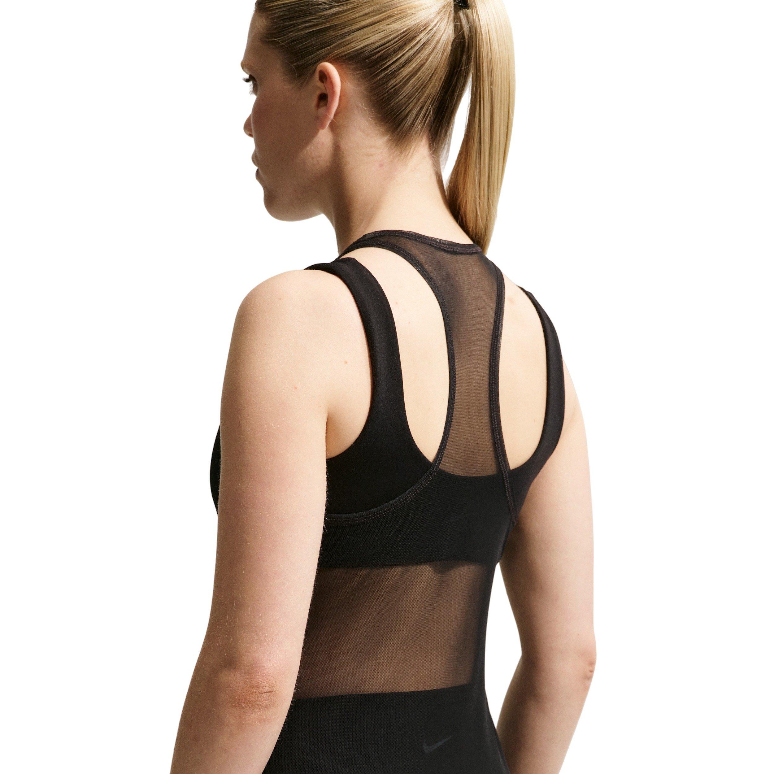 Nike Women's Sportswear Tight Sheer Tank Dress - BLACK/OFF-WHITE Thumbnail View 4