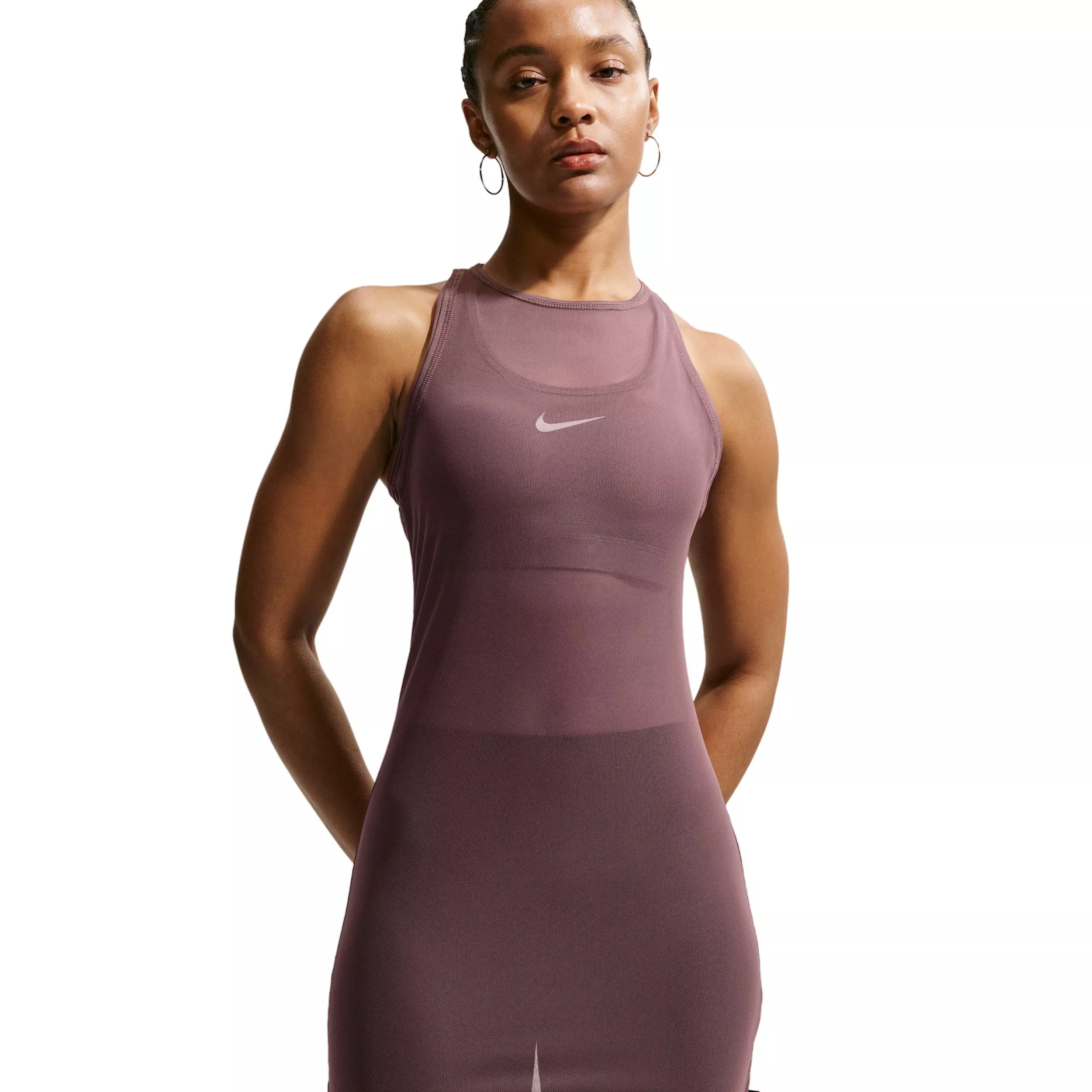 Nike Women's Sportswear Tight Sheer Tank Dress - PURPLE