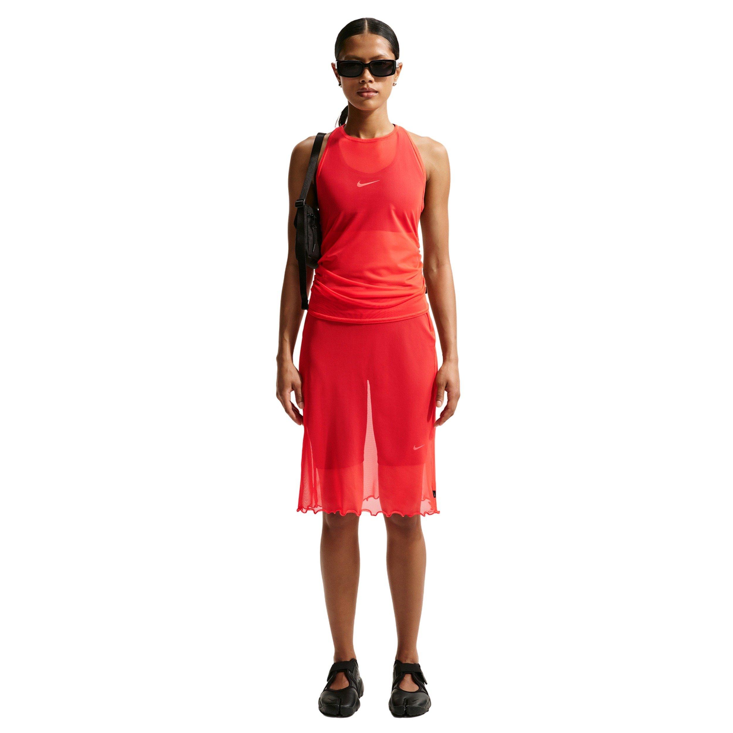 Nike Women's Sportswear Slim Sheer Skirt - CRIMSON Thumbnail View 1