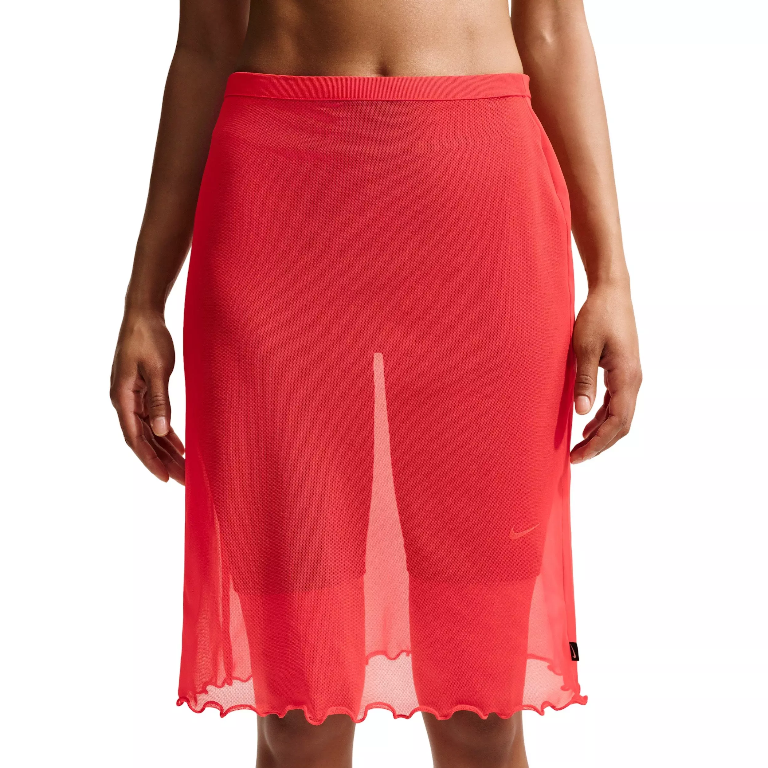 Nike Women's Sportswear Slim Sheer Skirt - CRIMSON