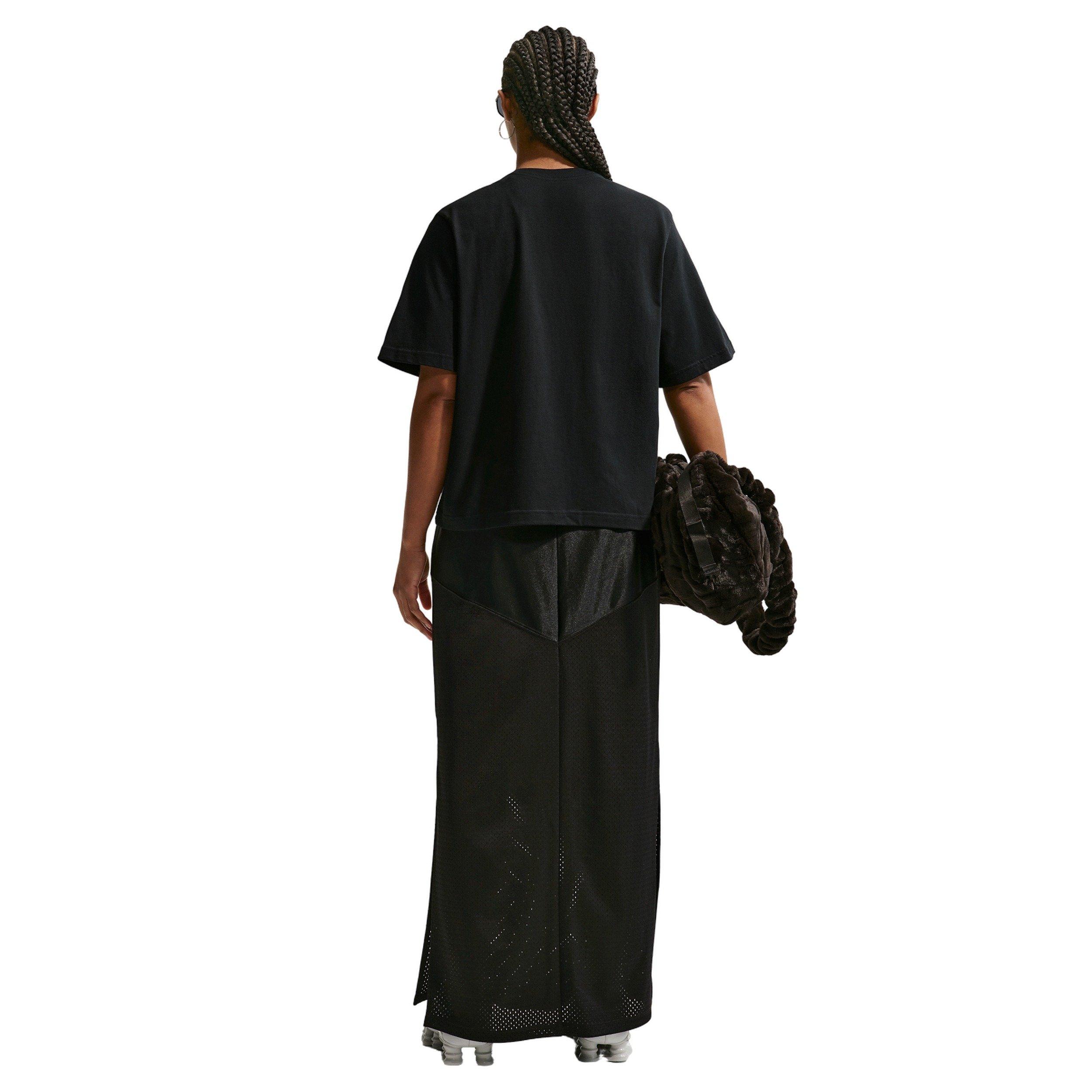 Nike Women's Sportswear Heritage Festival Mid-Rise Skirt - BLACK/OFF-WHITE