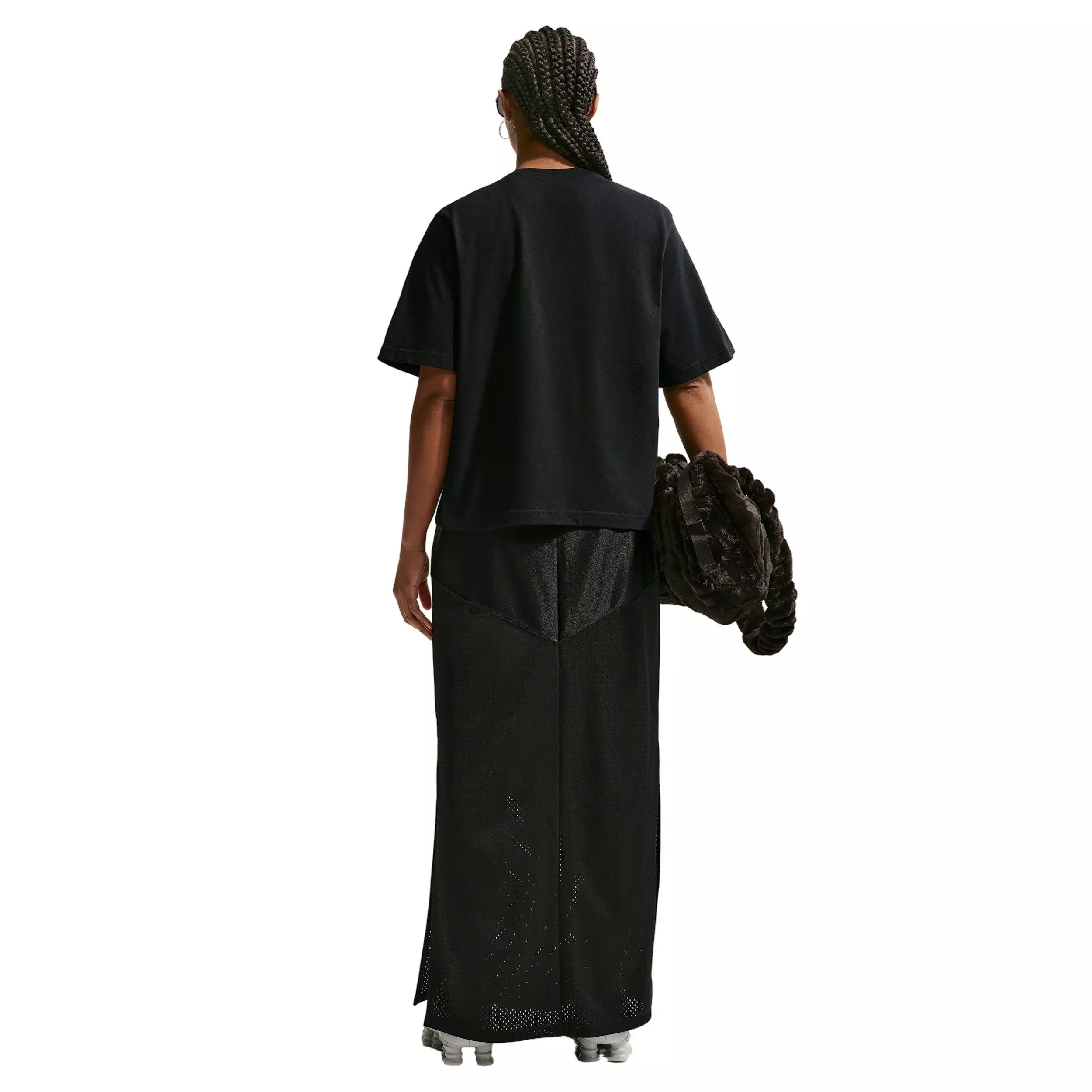 Nike Women's Sportswear Heritage Festival Mid-Rise Skirt - BLACK/OFF-WHITE
