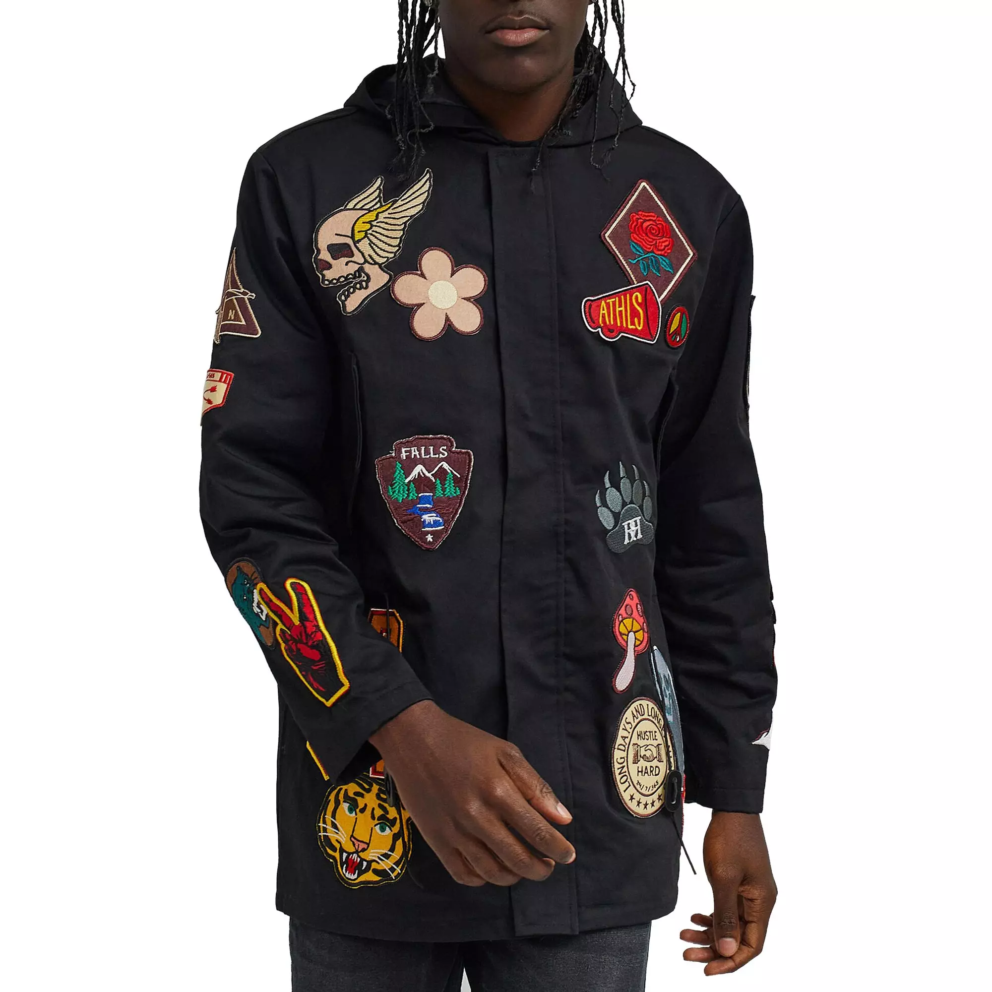 Reason Men's Affiliated Fishtail Parka Jacket - Black - BLACK