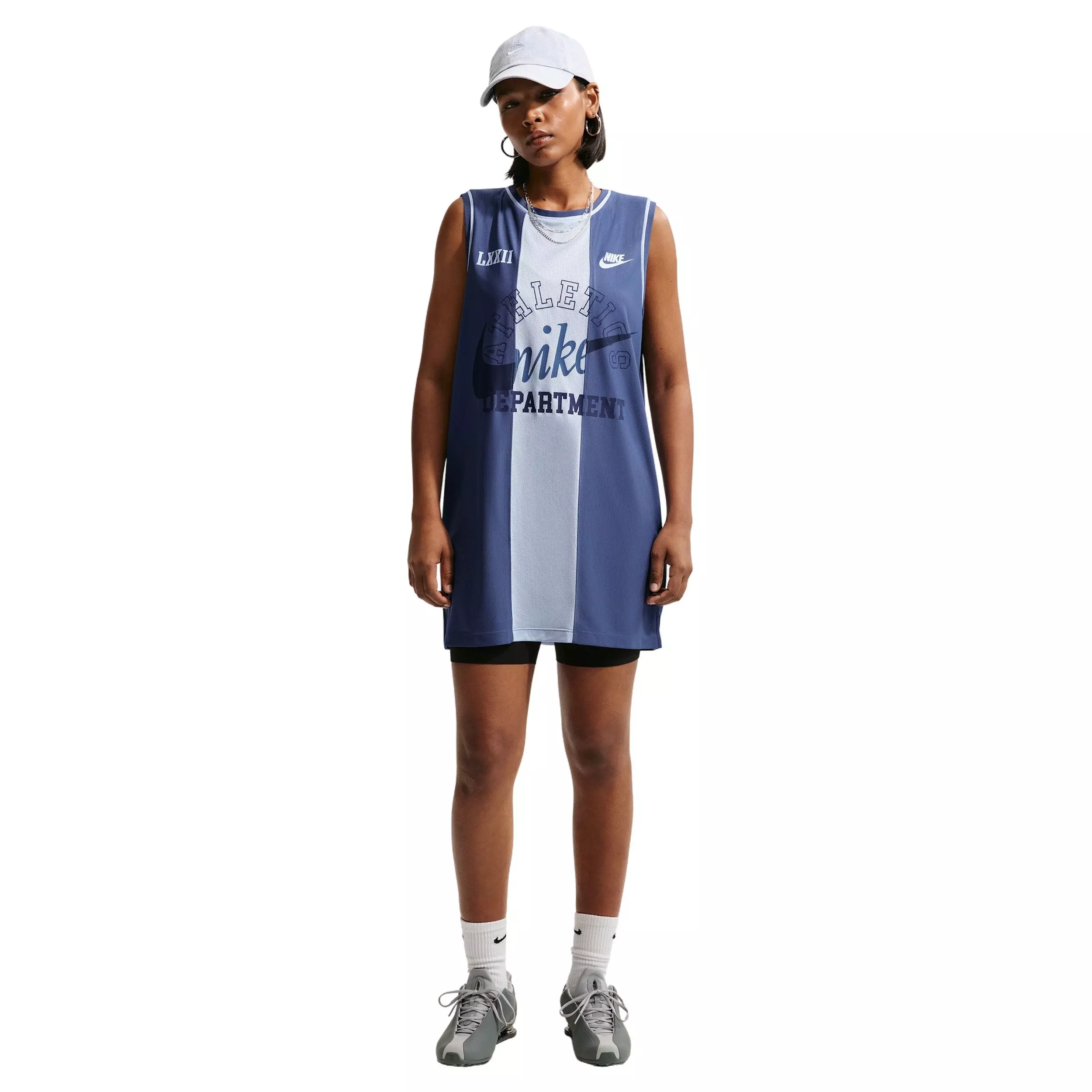 Nike Women's Loose Heritage Jersey Dress - NAVY/BLUE