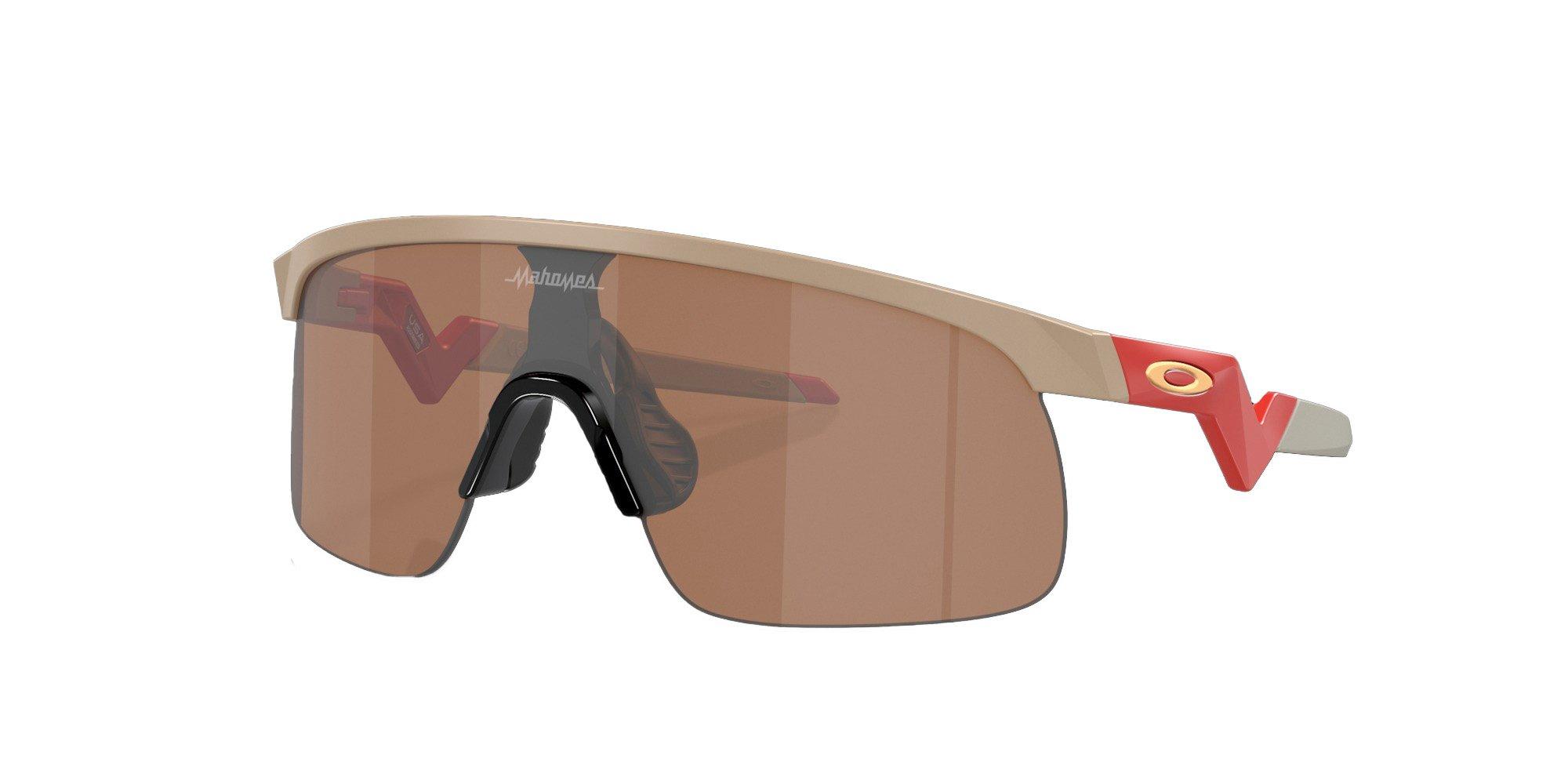 Oakley Youth Resistor x Patrick Mahomes II Tungsten Sunglasses - Terrain Tan - TAN Thumbnail View 1
