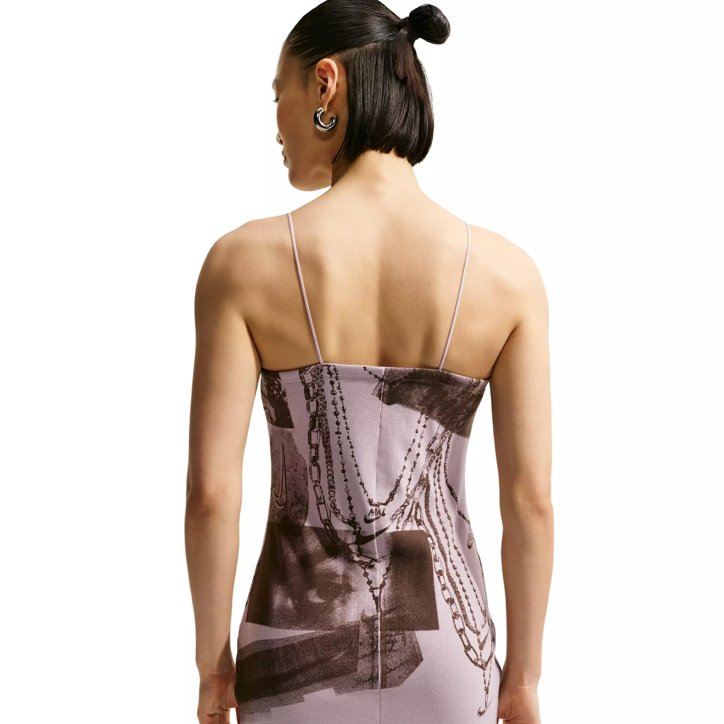 Nike Women's Sportswear Chill Knit Tight Mini-Rib Cami Dress - Lt Brown - LT BROWN