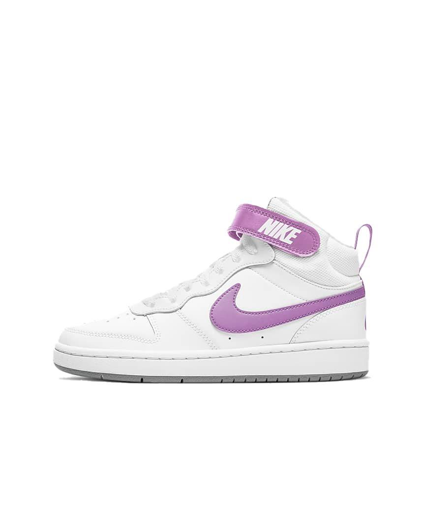 nike court borough mid 2 purple