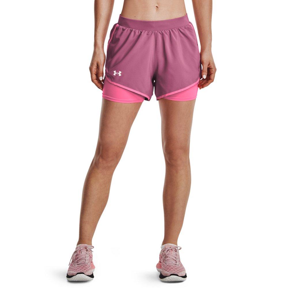 Under Armour Women's Fly By 2.0 2-in​-1 Shorts-Pink - Hibbett