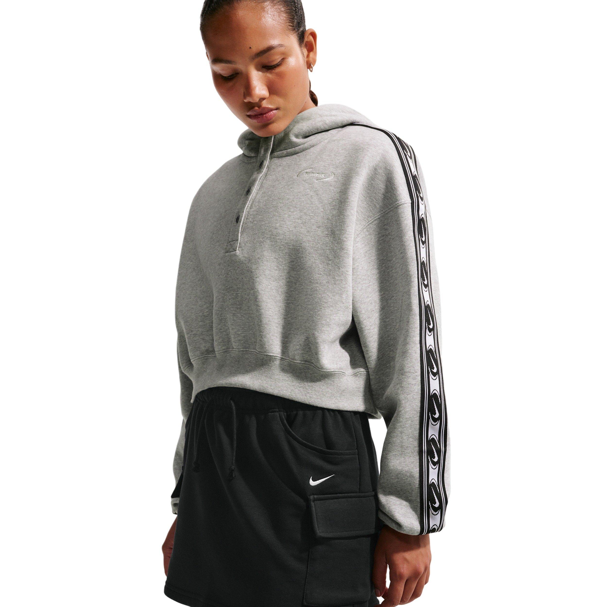 Nike Women's Sportswear Phoenix Fleece Mid-Rise Cargo Miniskirt - BLACK/OFF-WHITE Thumbnail View 3