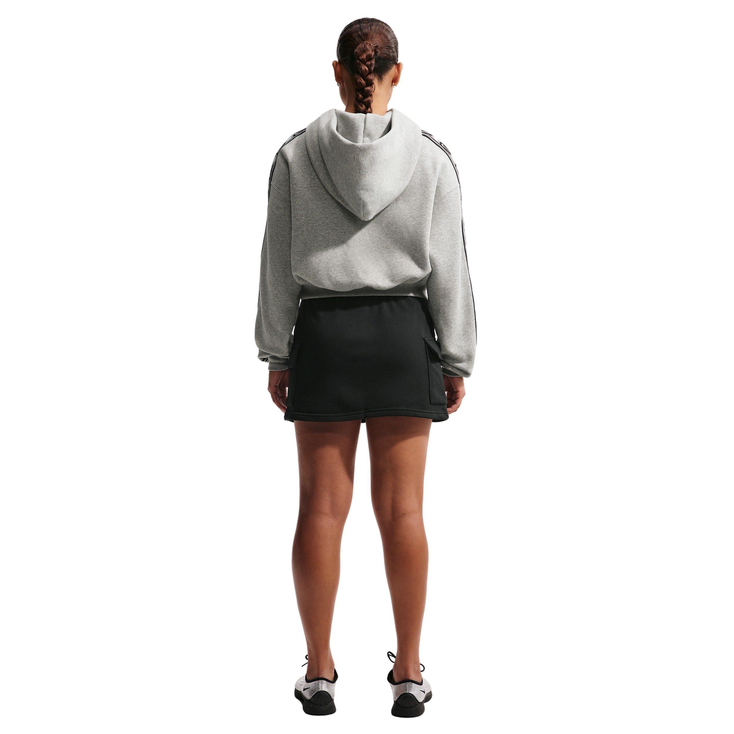 Nike Women's Sportswear Phoenix Fleece Mid-Rise Cargo Miniskirt - BLACK/OFF-WHITE Thumbnail View 5
