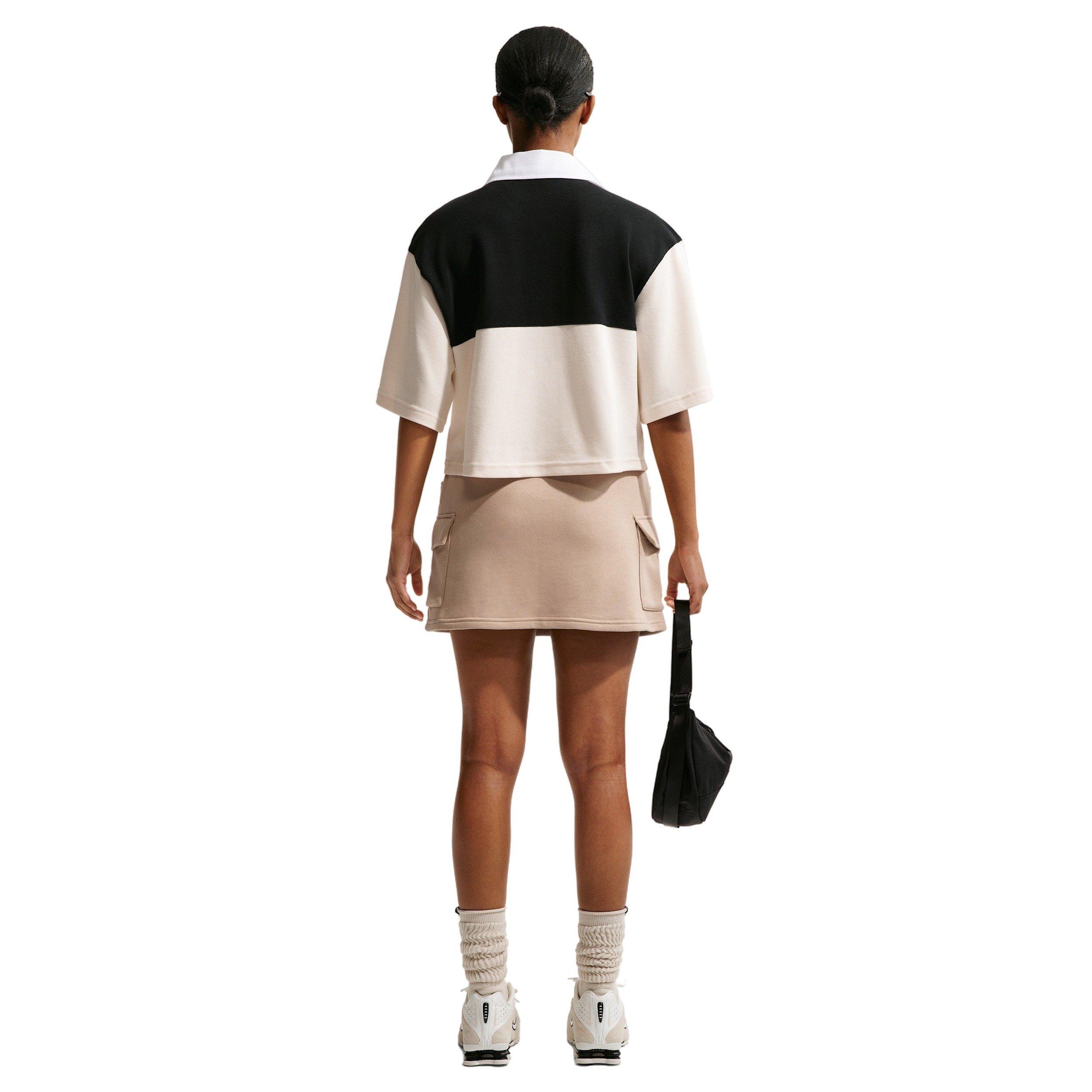 Nike Women's Sportswear Phoenix Fleece Mid-Rise Cargo Miniskirt - BEIGE Thumbnail View 5