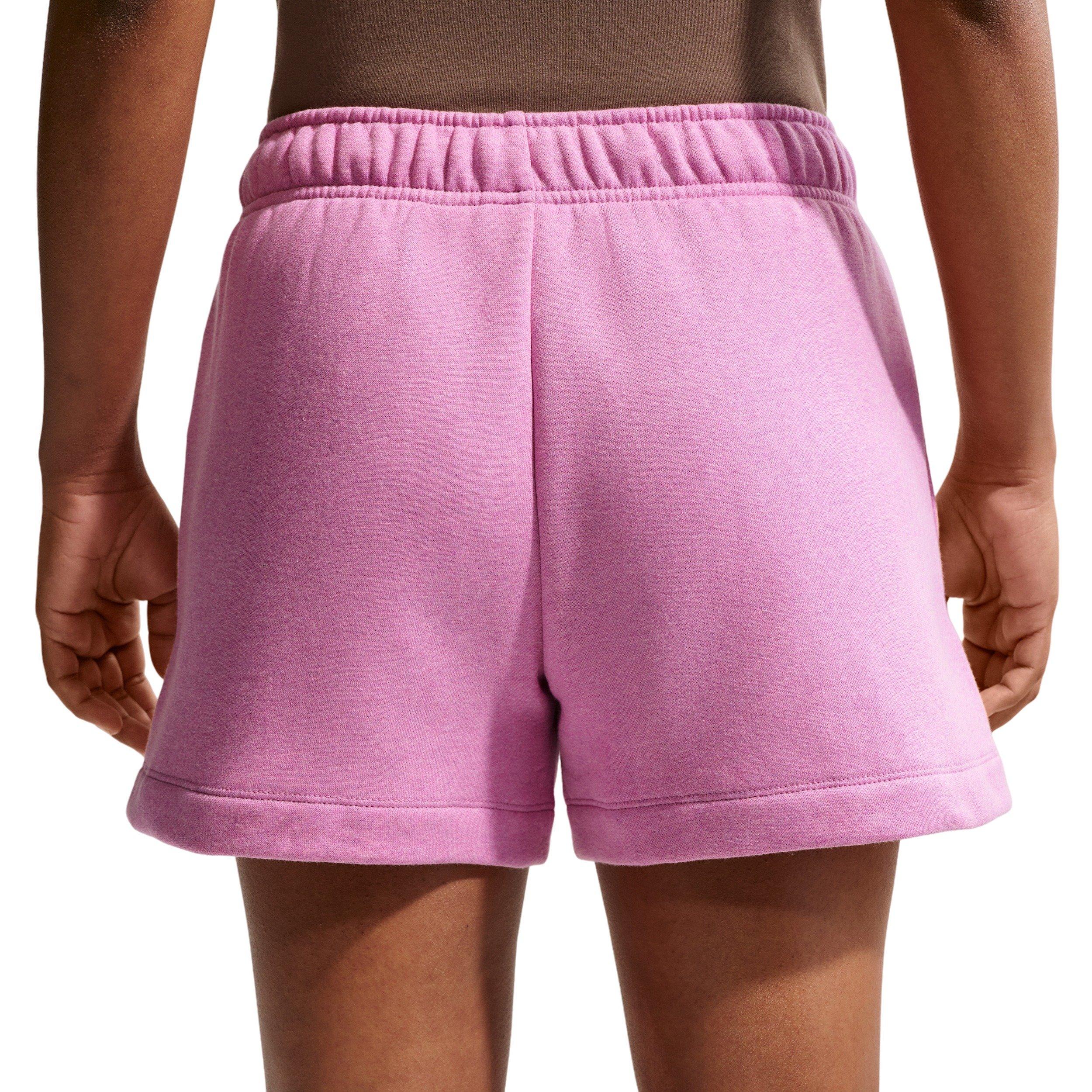 Nike Women's Sportswear Club Fleece Mid-Rise Shorts - MAGENTA Thumbnail View 2