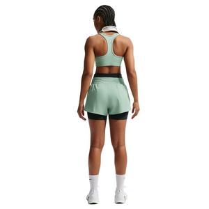 Nike Women's One Dri-FIT Mid-Rise 3" Brief-Lined Shorts - Green/White