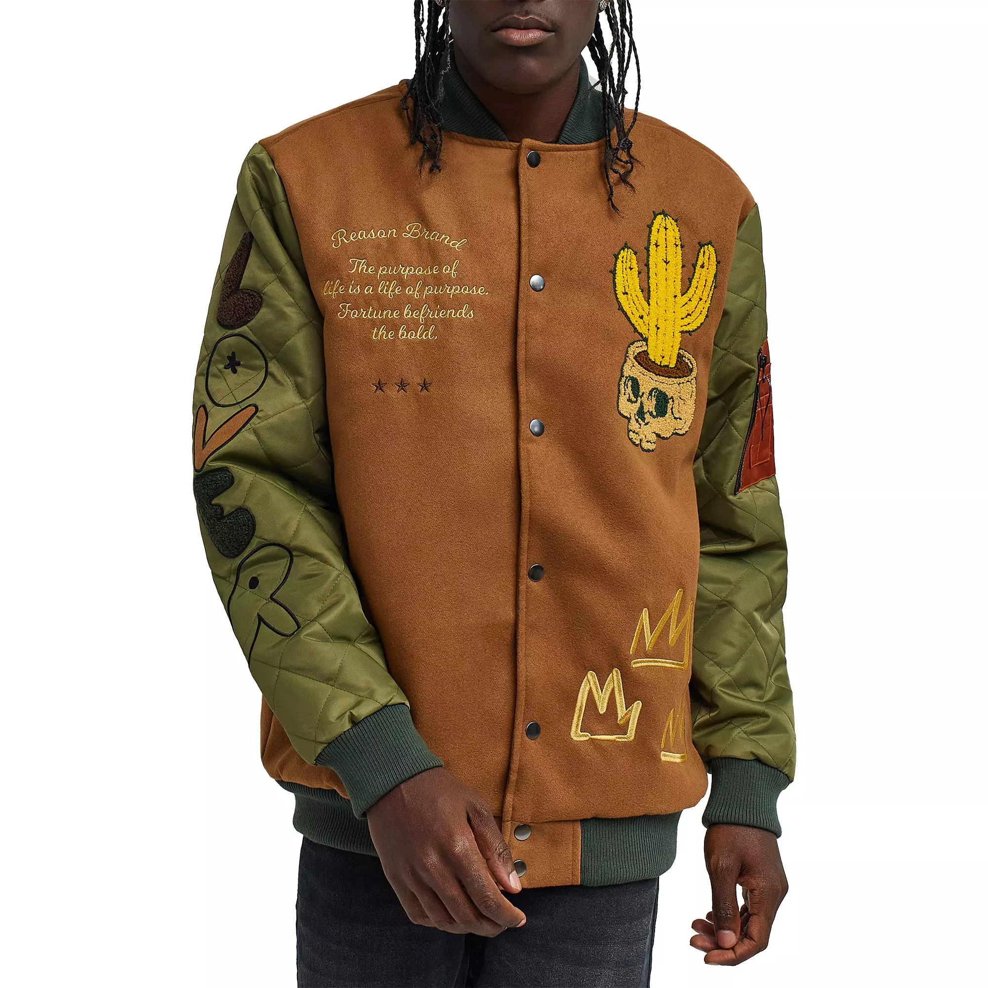 Reason Men's Wild Varsity Jacket - Multi-Color - MULTI-COLOR