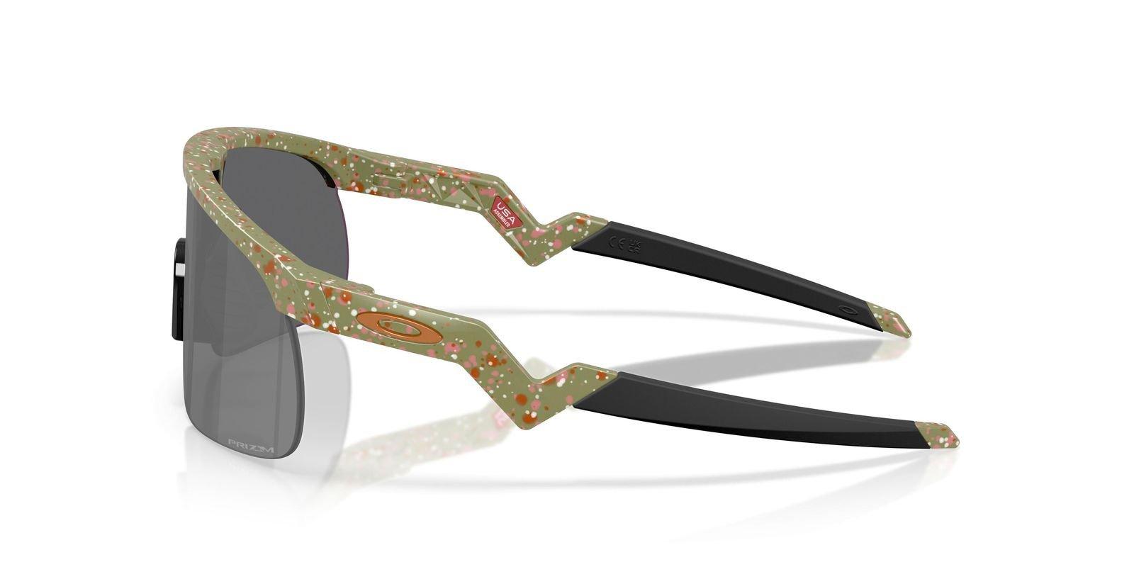 Oakley Resistor Terrazzo Sunglasses (Youth Fit) - Prizm Black Lenses & Fern Terrazzo Frame