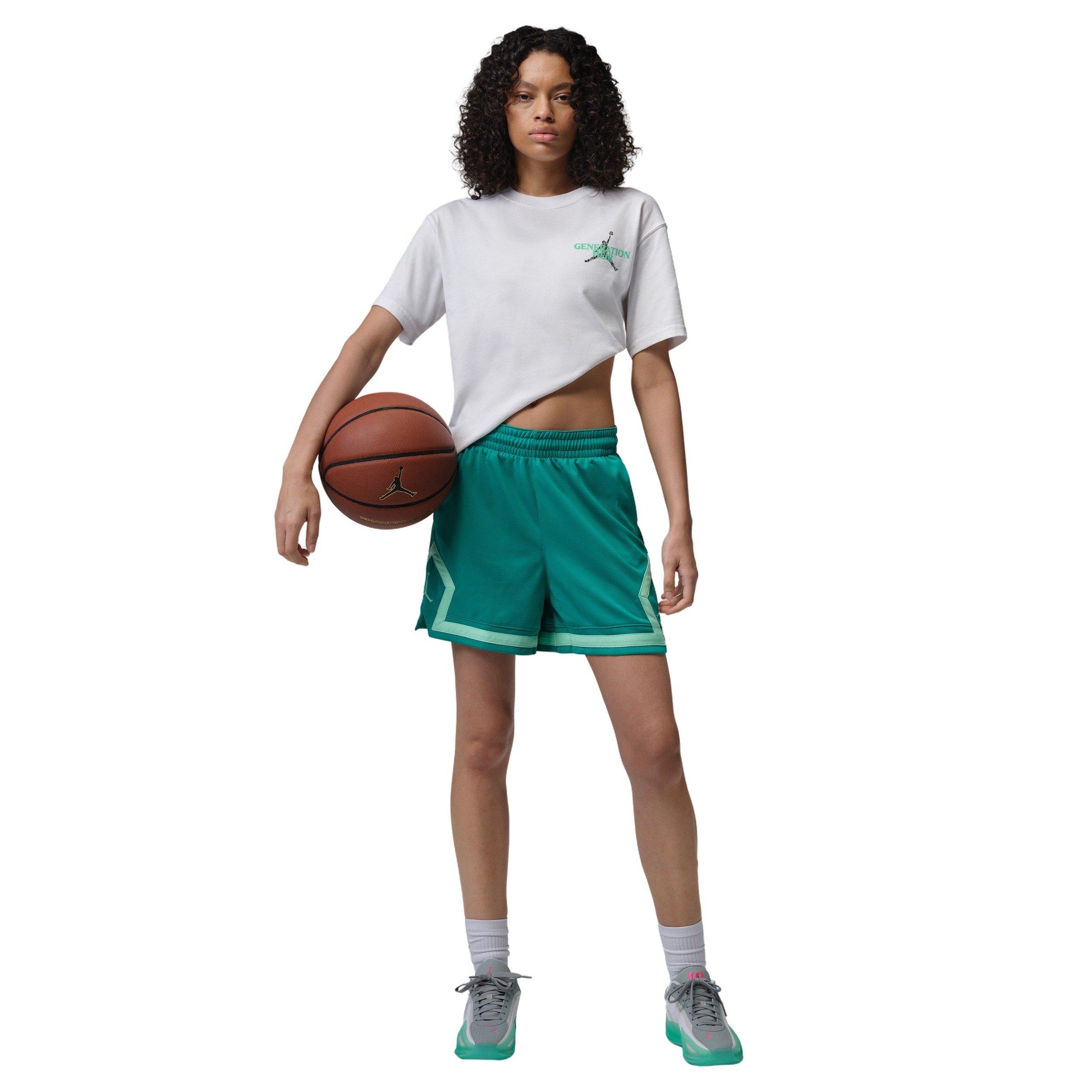Jordan Women's Sport 4" Diamond Shorts - GREEN Thumbnail View 7