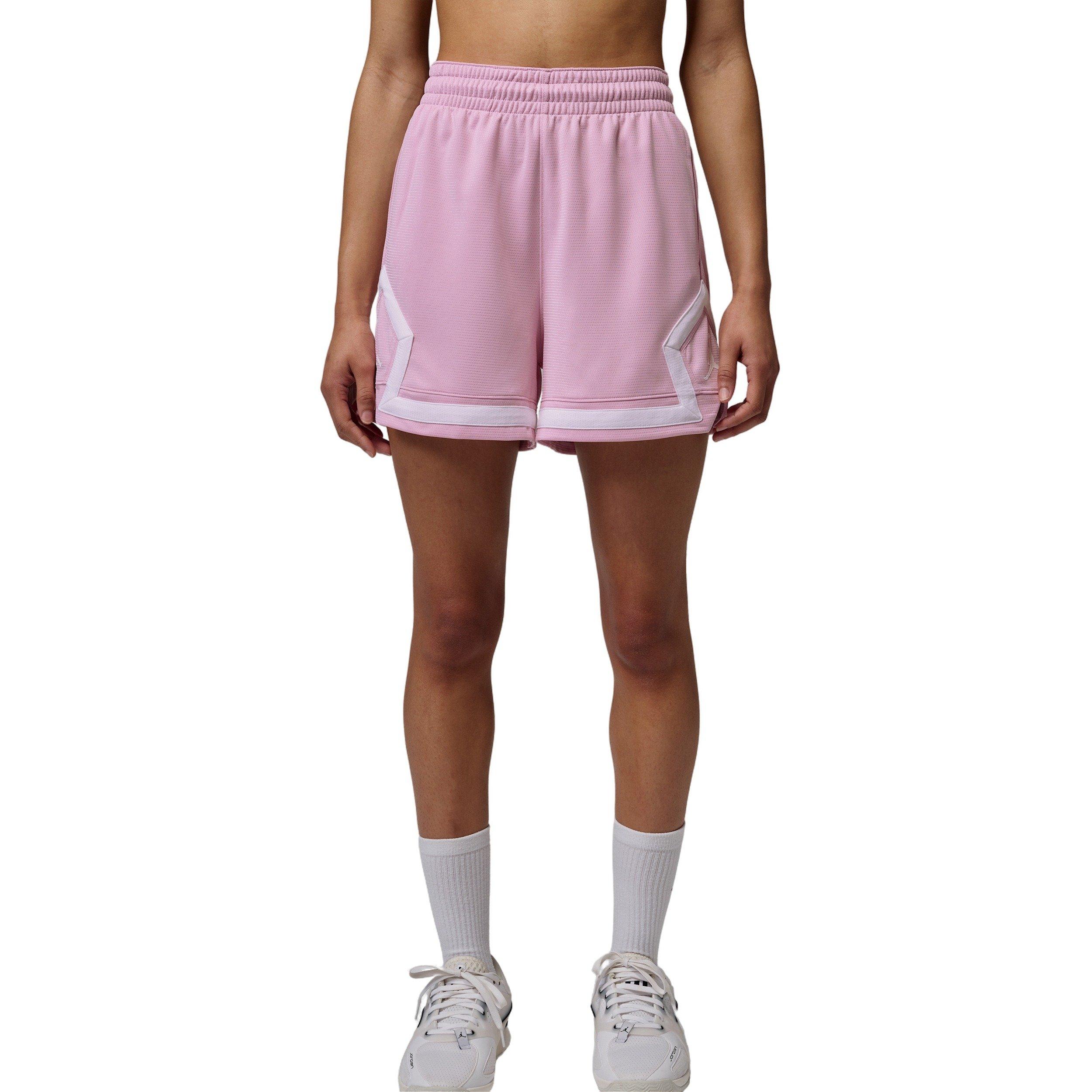 Jordan Women's Sport 4" Diamond Shorts - PINK/WHITE Thumbnail View 6