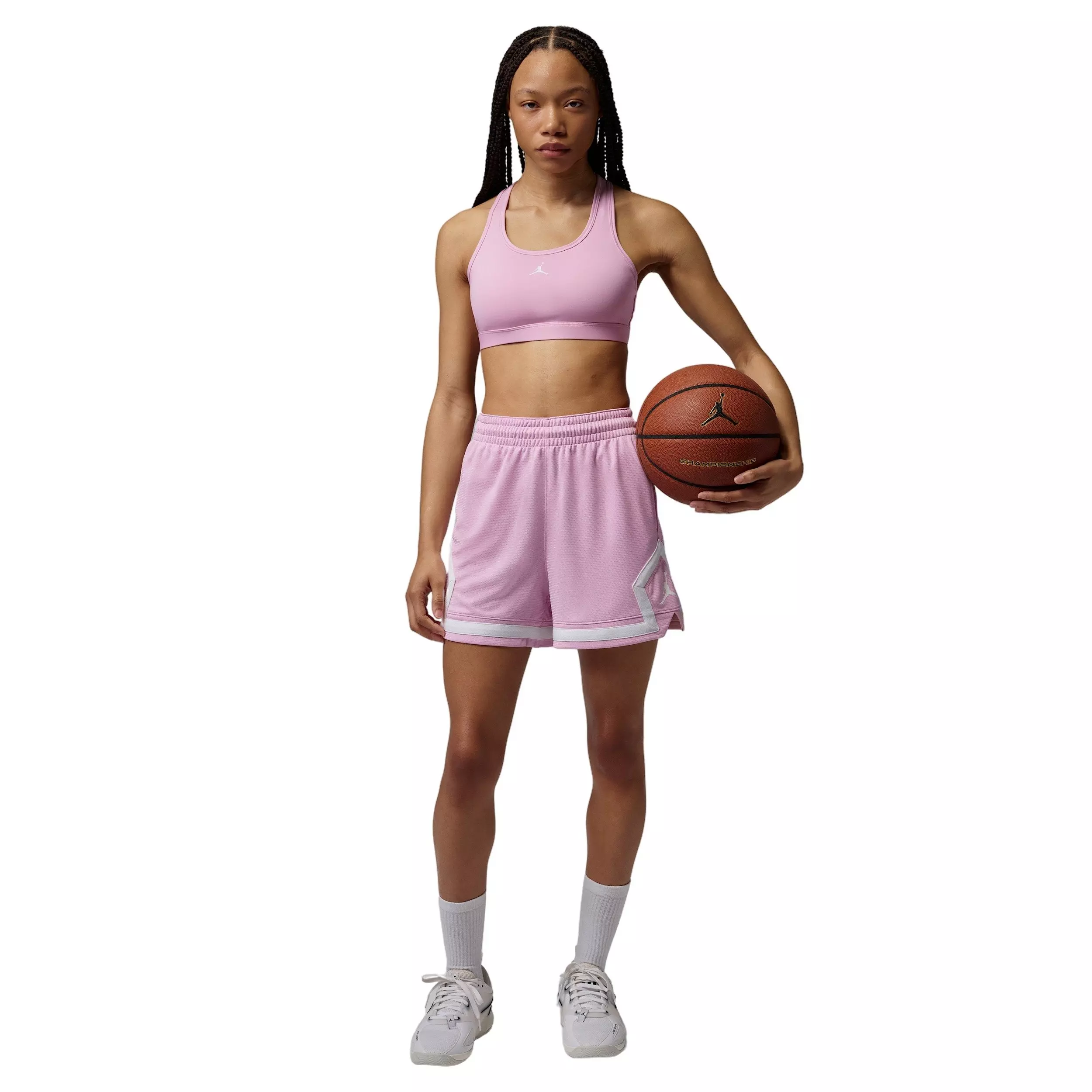 Jordan Women's Sport 4" Diamond Shorts - PINK/WHITE