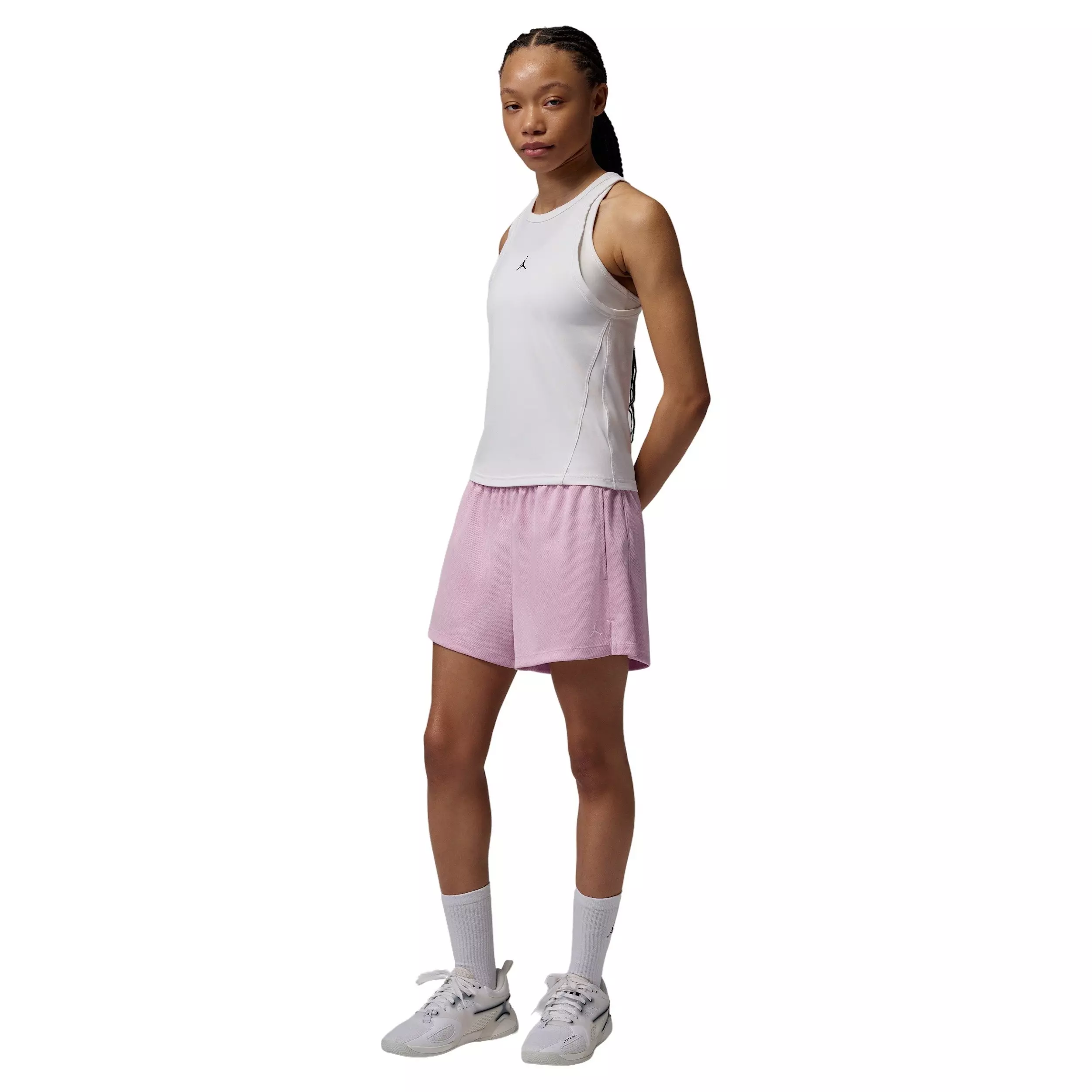 Jordan Women's Sport Solid Mesh Shorts - Pink - PINK