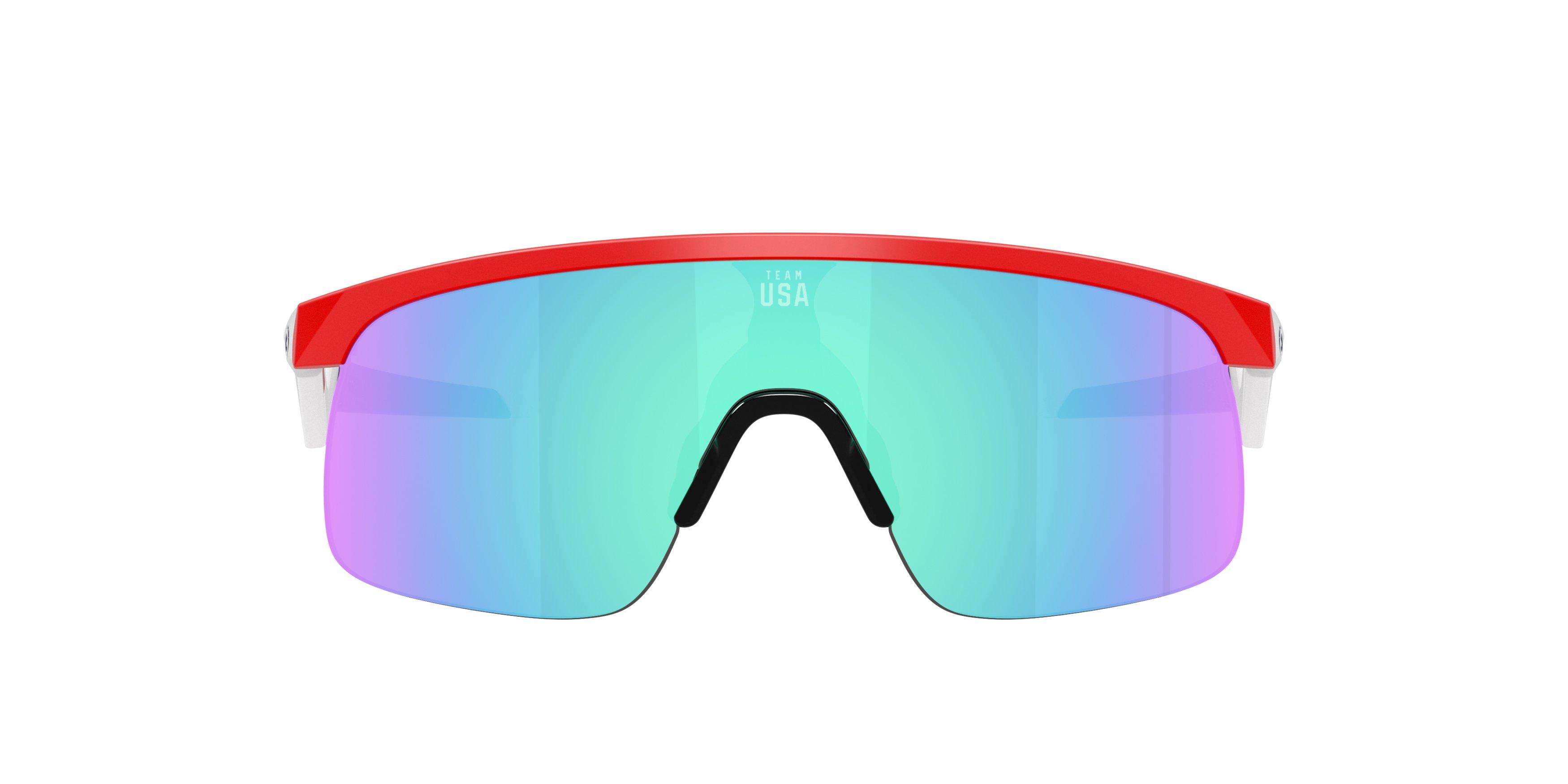 Oakley Youth Resistor Team USA Prizm Sapphire Sunglasses - Matte Redline - RED/WHITE/BLUE Thumbnail View 2